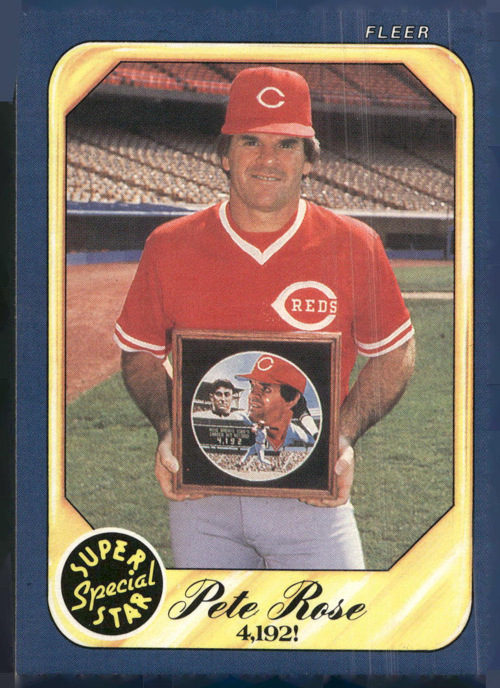 1986 Fleer #628 Pete Rose: 4192!
