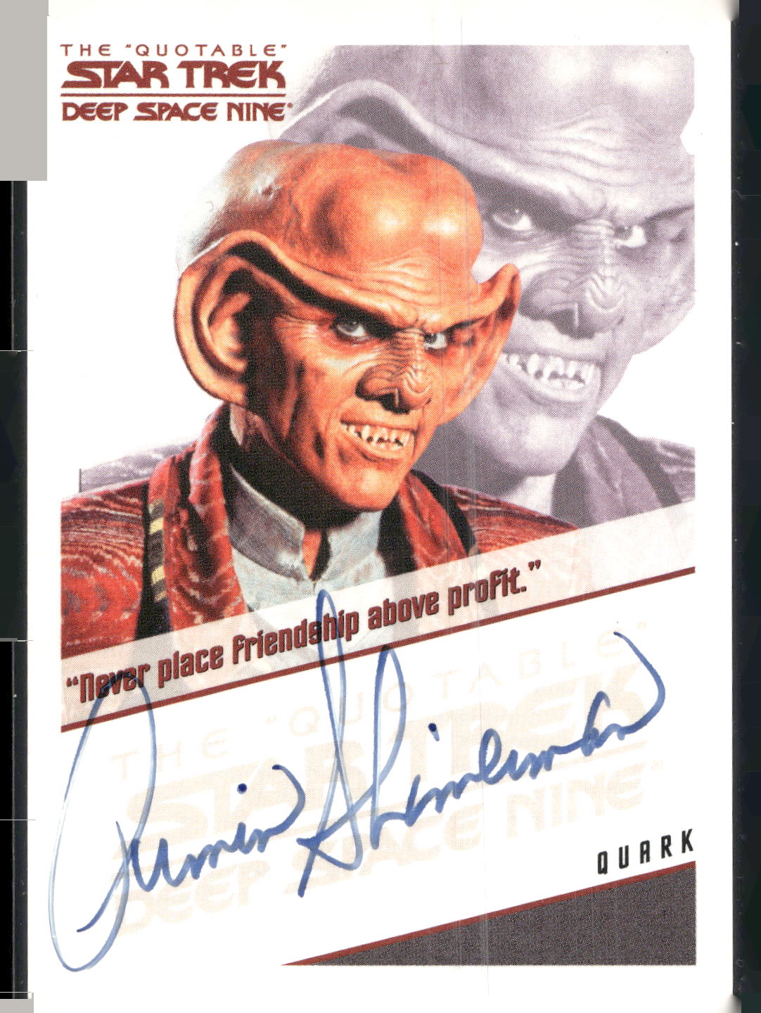 2007 The Quotable Star Trek Deep Space Nine Armin Shimerman Autographs