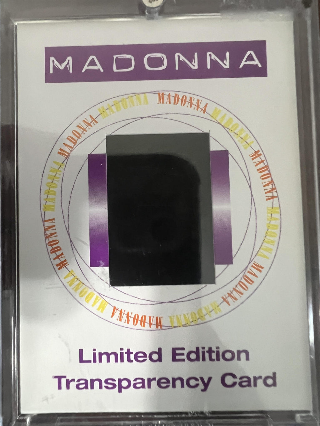 Madonna (Nude) LIMITED EDITION #1 of 1 TRANSPARENCY CARD WITH 35mm 450/500