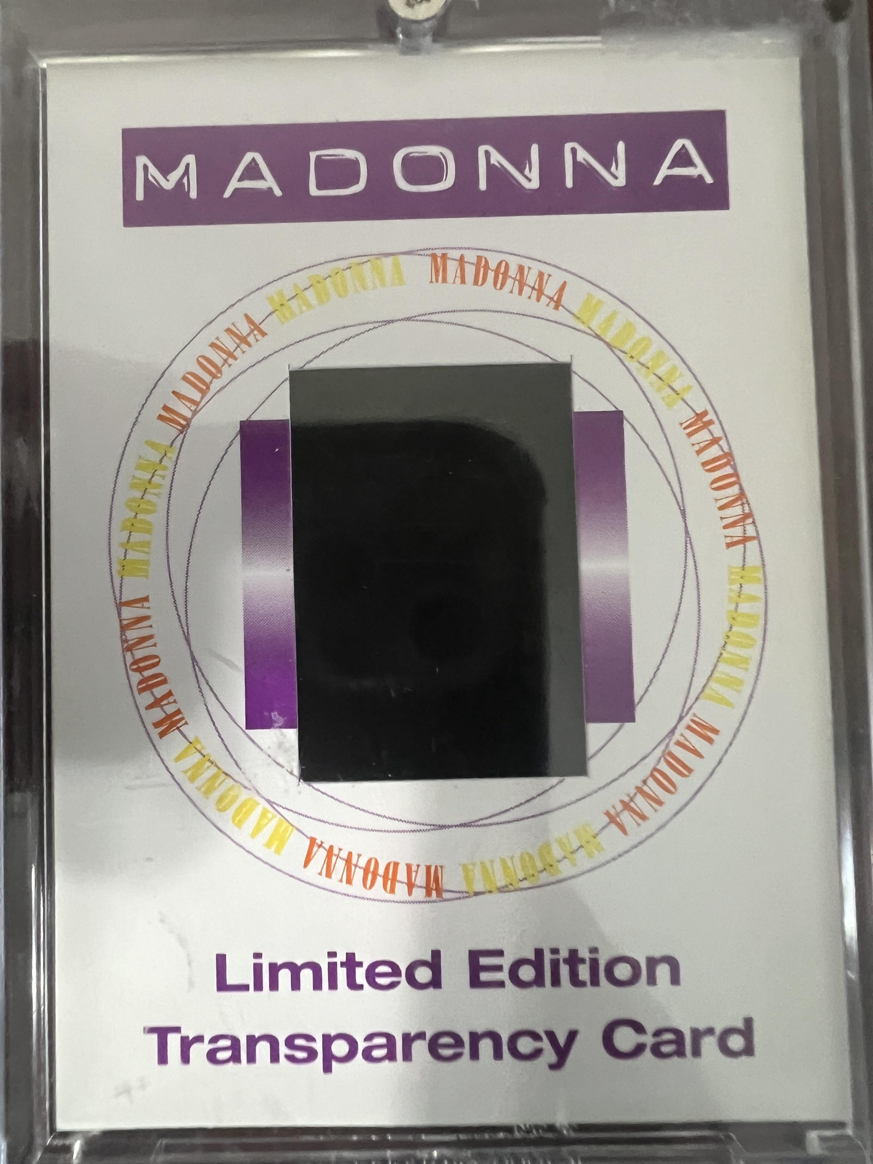 Madonna (Nude) LIMITED EDITION #1 of 1 TRANSPARENCY CARD WITH 35mm 450/500