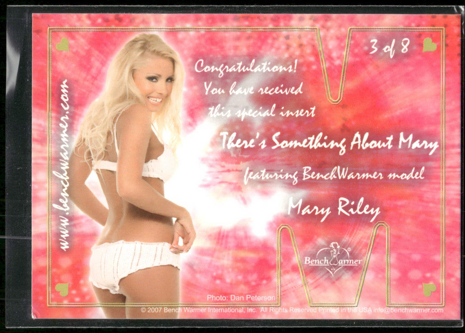2007 Bench Warmer Series 1 #3 Mary Riley There's Something About Mary