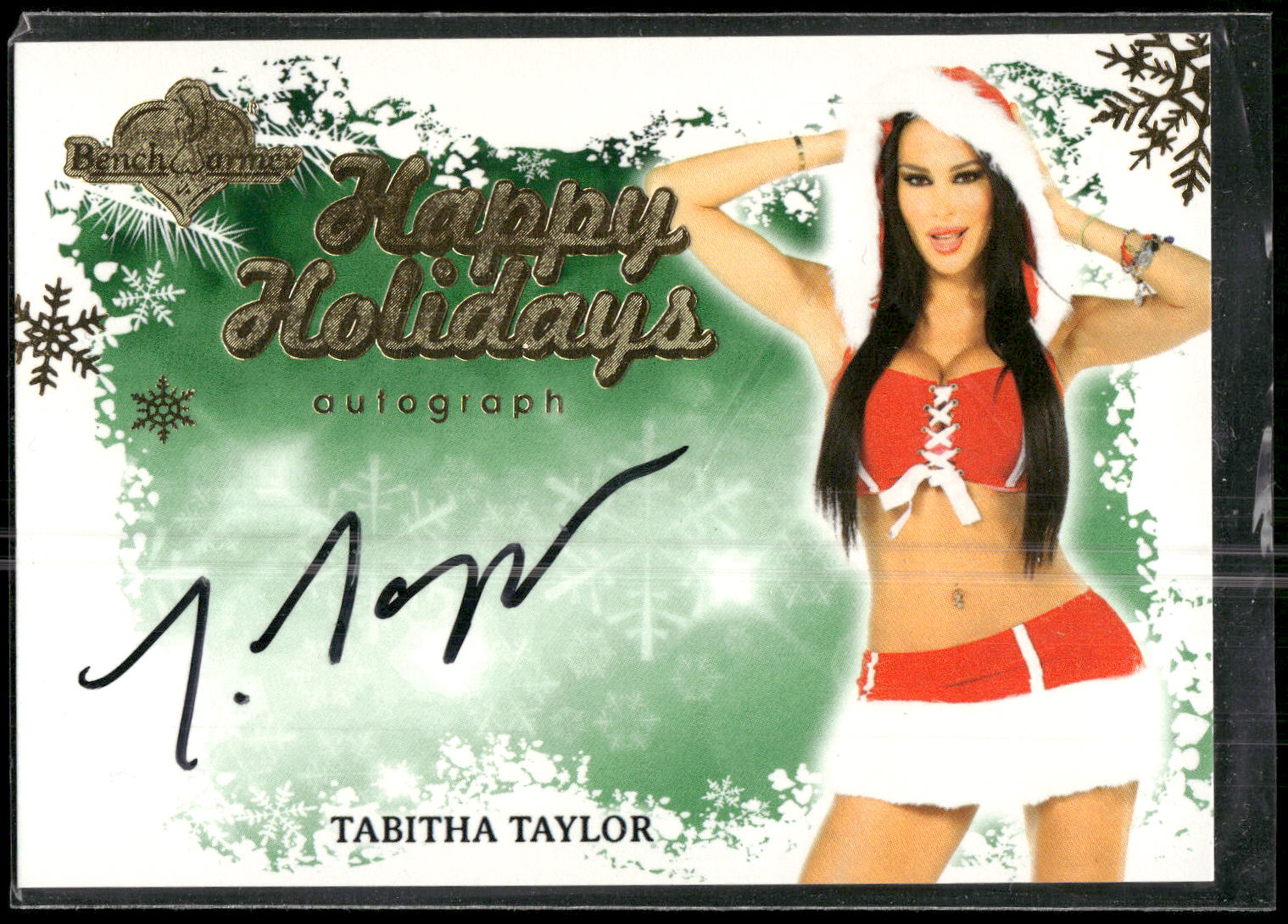 2013 Bench Warmer Happy Holidays #NNO Tabitha Taylor Happy Holiday Autographs
