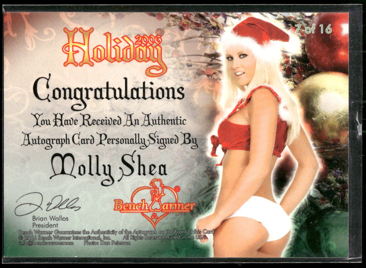 2006 Bench Warmer Holiday Series #7 Molly Shea Holiday Autographs