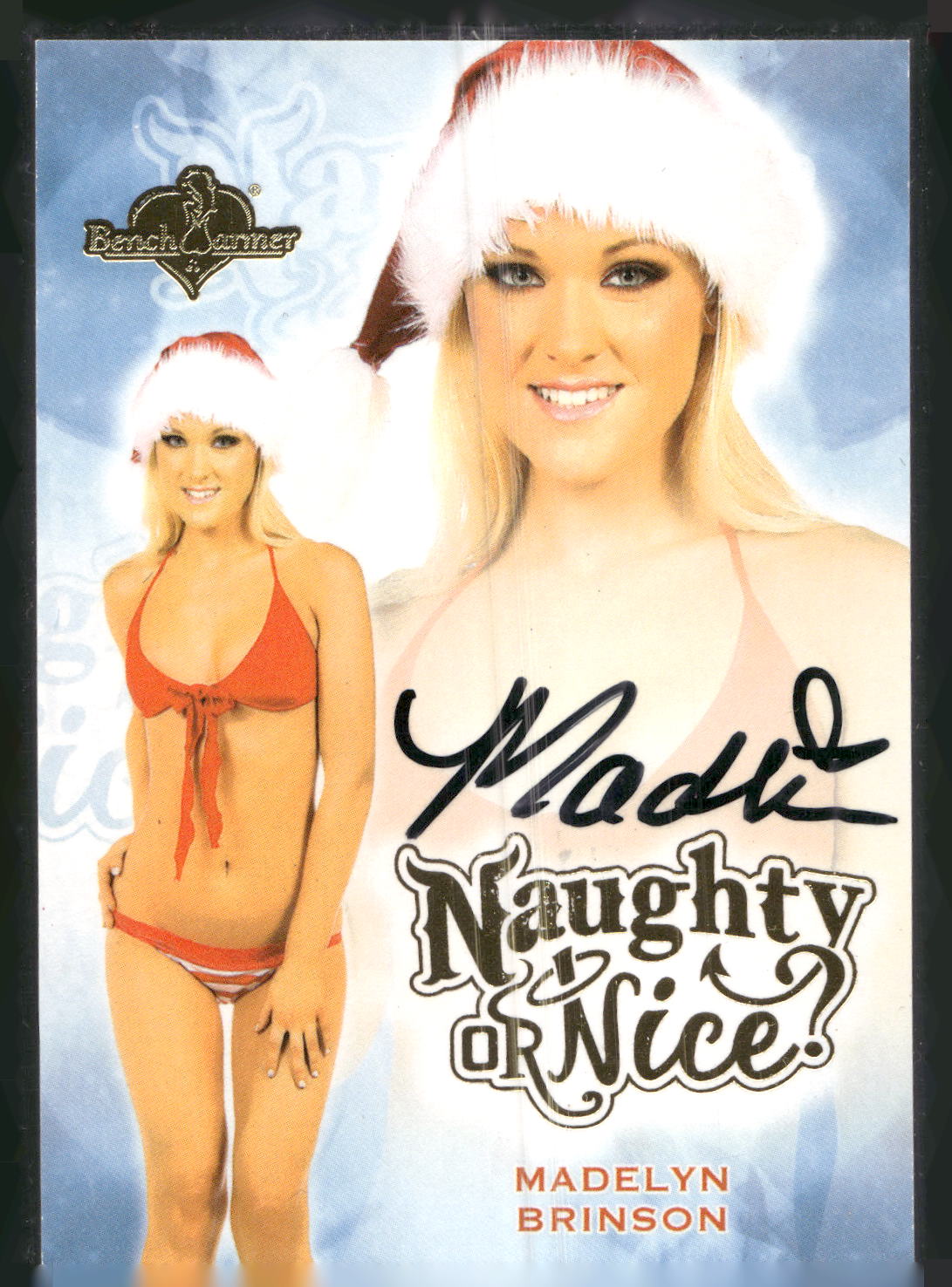 2014 Bench Warmer Holiday #NNO Madelyn Brinson Naughty or Nice Autographs