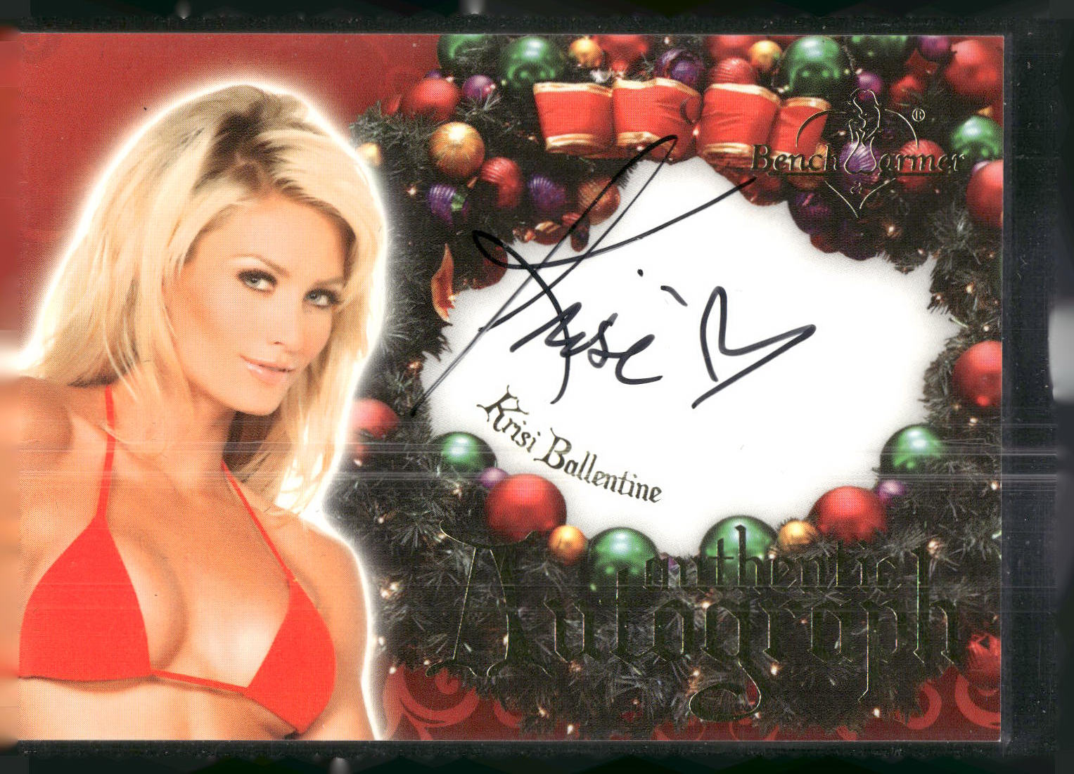2006 Bench Warmer Holiday Series #16 Krisi Ballentine Holiday Autographs