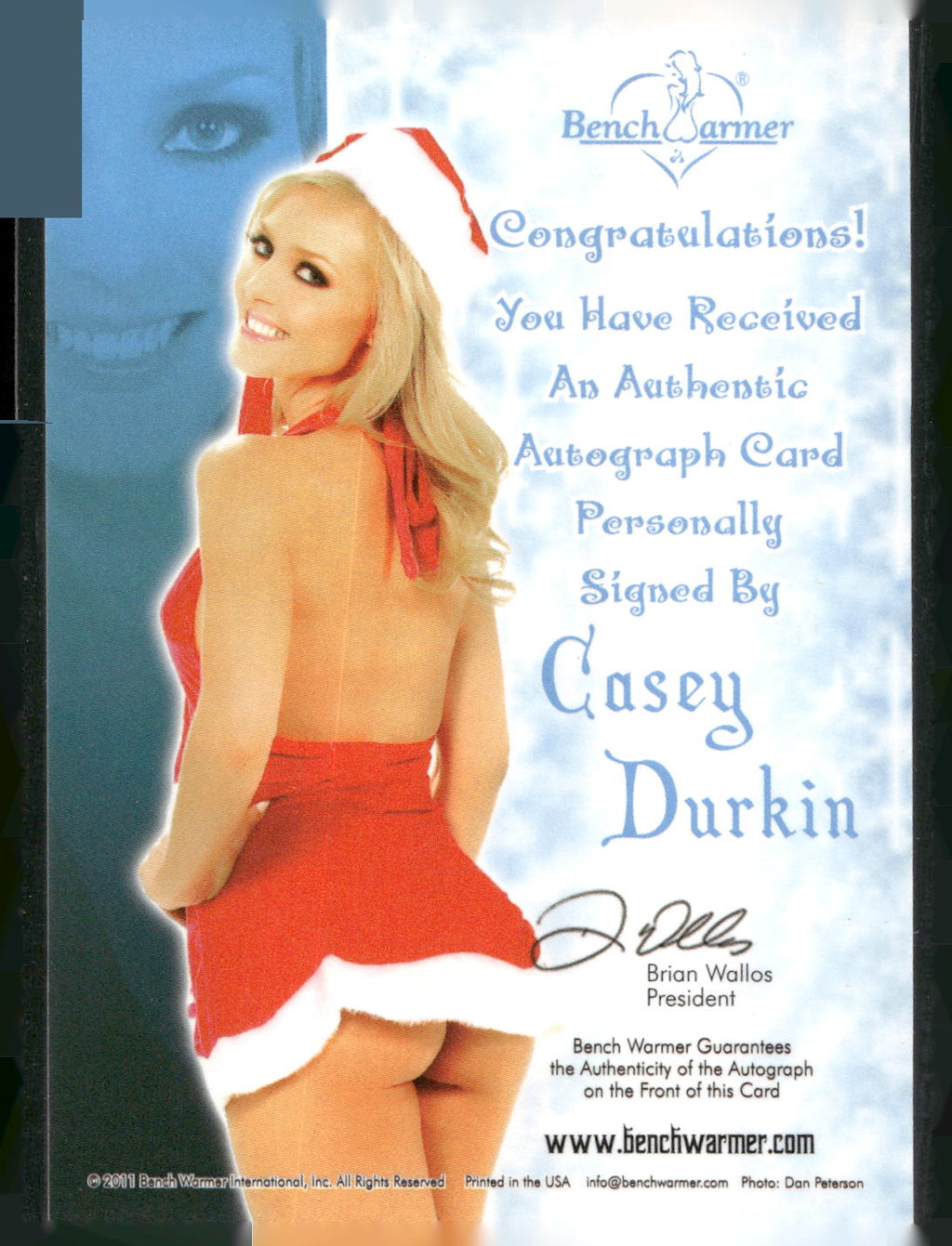2012 Bench Warmer Holiday #NNO Casey Durkin