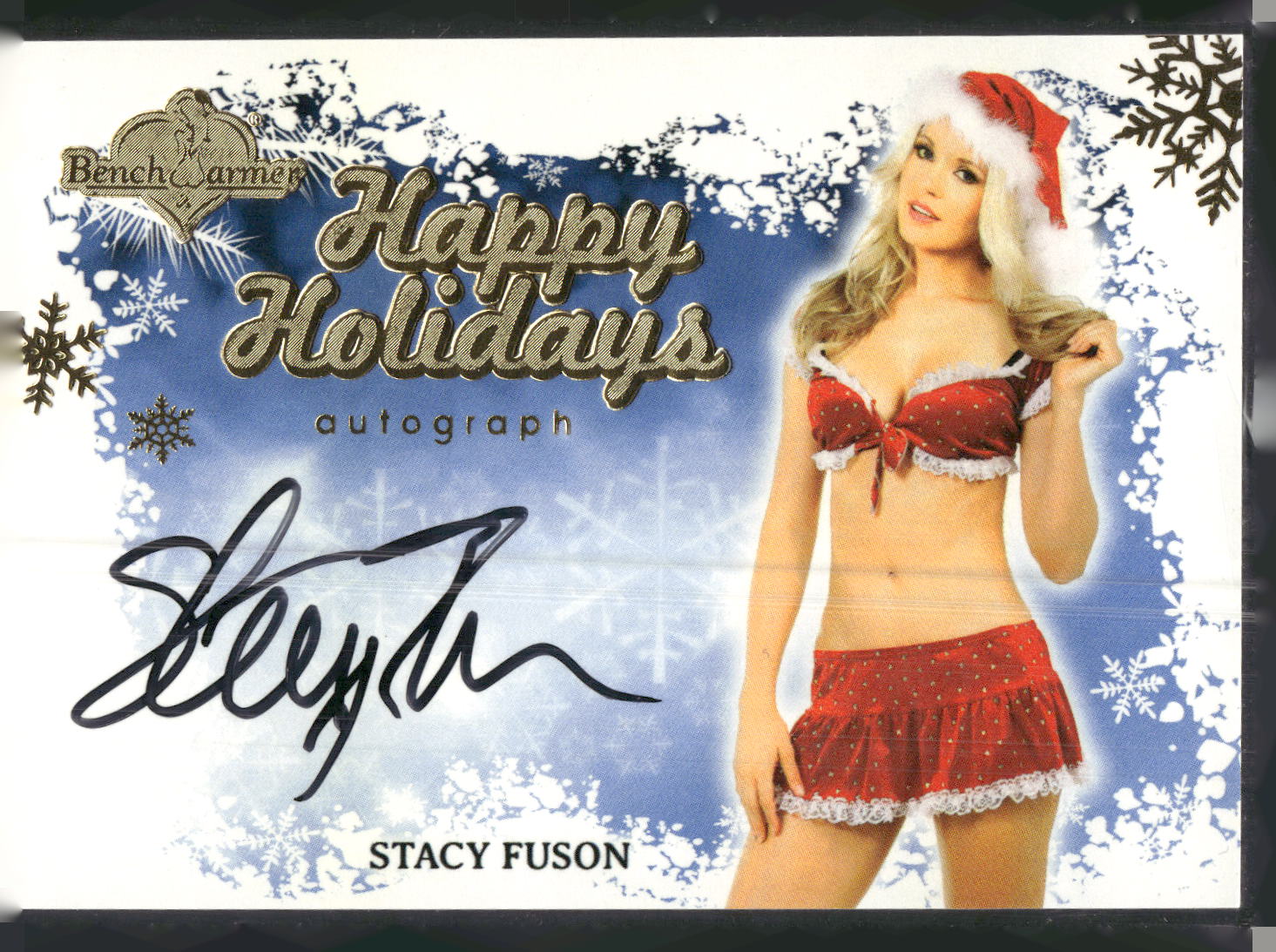 2013 Bench Warmer Happy Holidays #NNO Stacy Fuson Happy Holiday Autographs