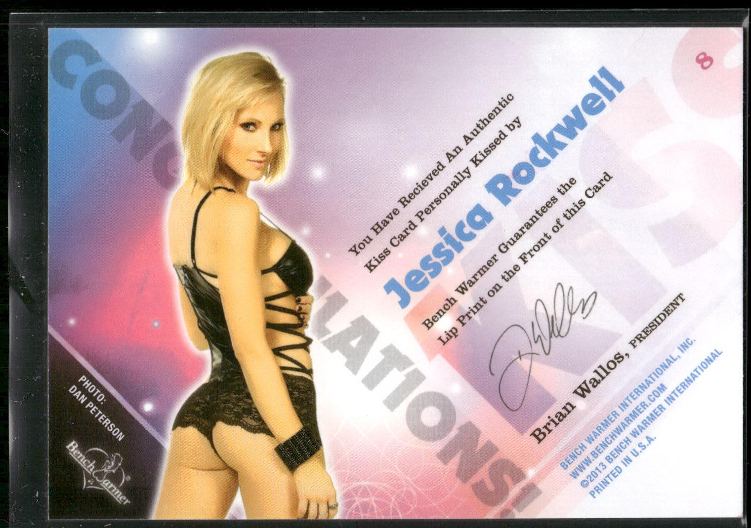 2013 Bench Warmer Hobby #8 Jessica Rockwell Kiss