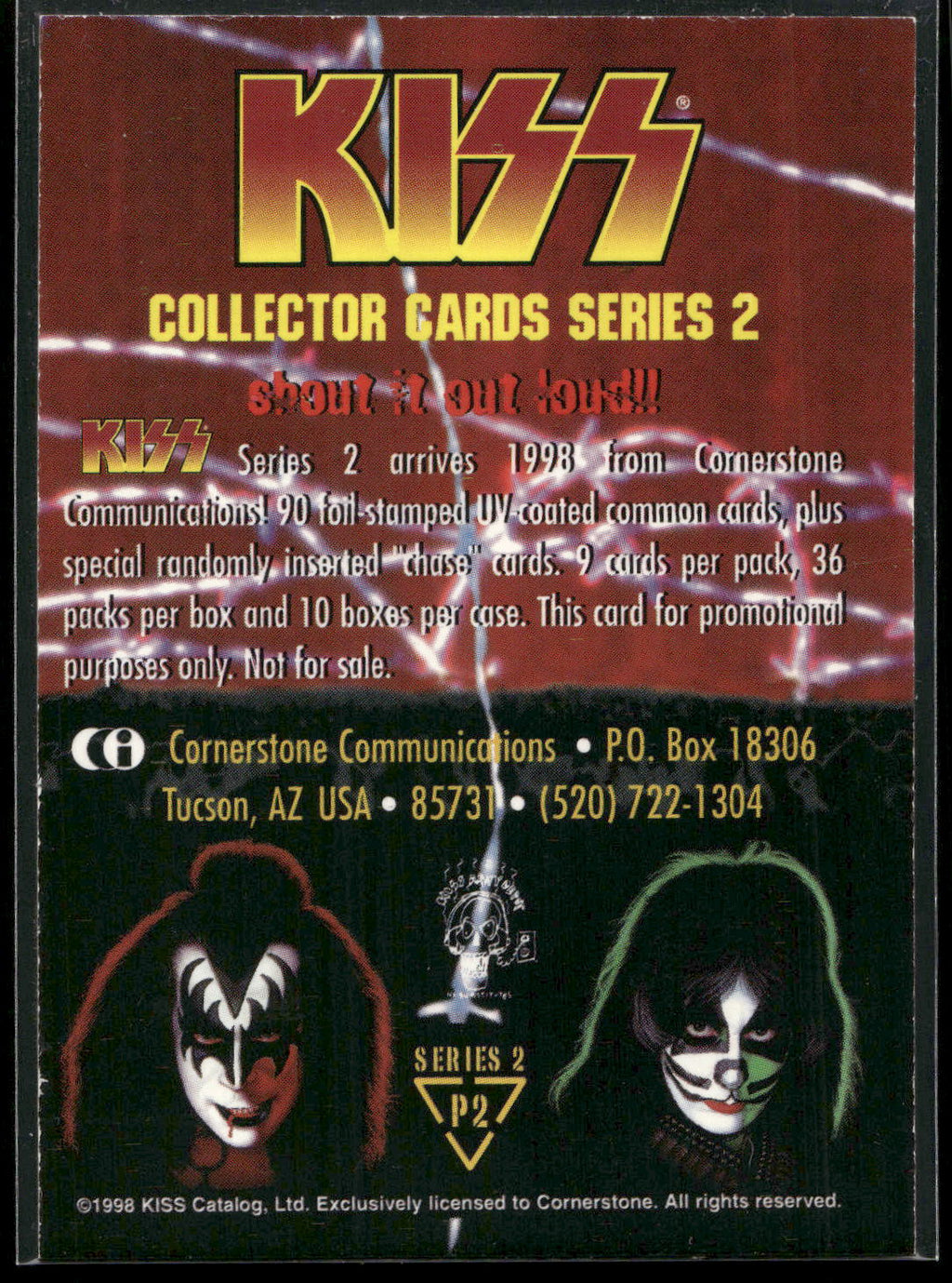 1998 Cornerstone Kiss Series Two #P2 Shout it out loud!! Promos