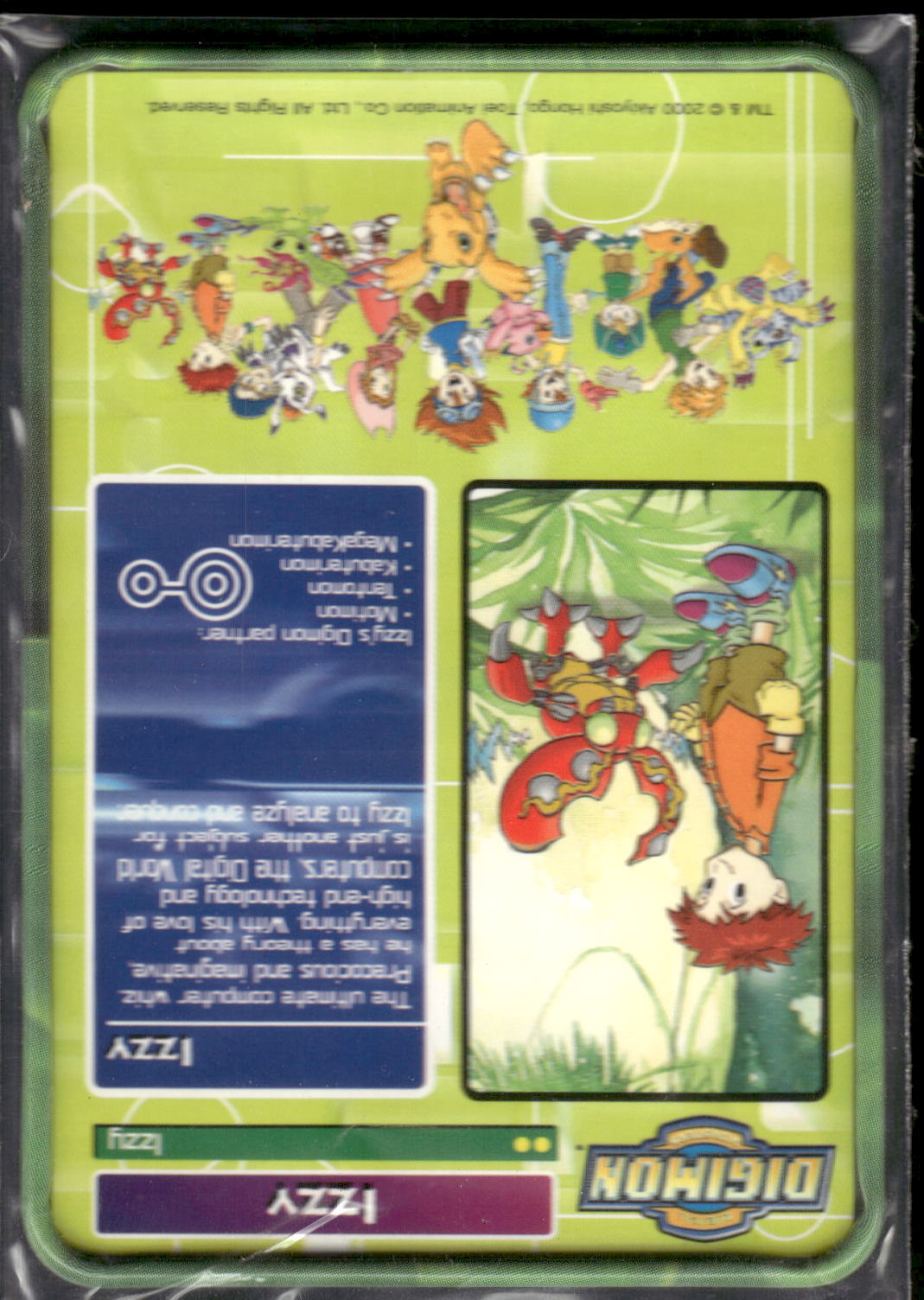 2000 Taco Bell Digimon Movie Promo Metal Trading Card # Izzy