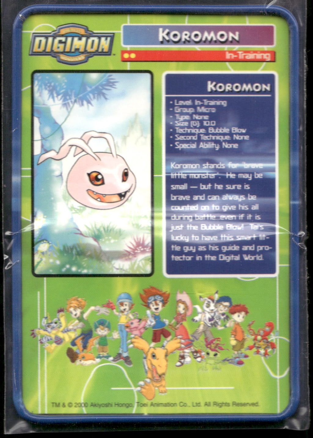 2000 Taco Bell Digimon Movie Promo Metal Trading Card # Koromon