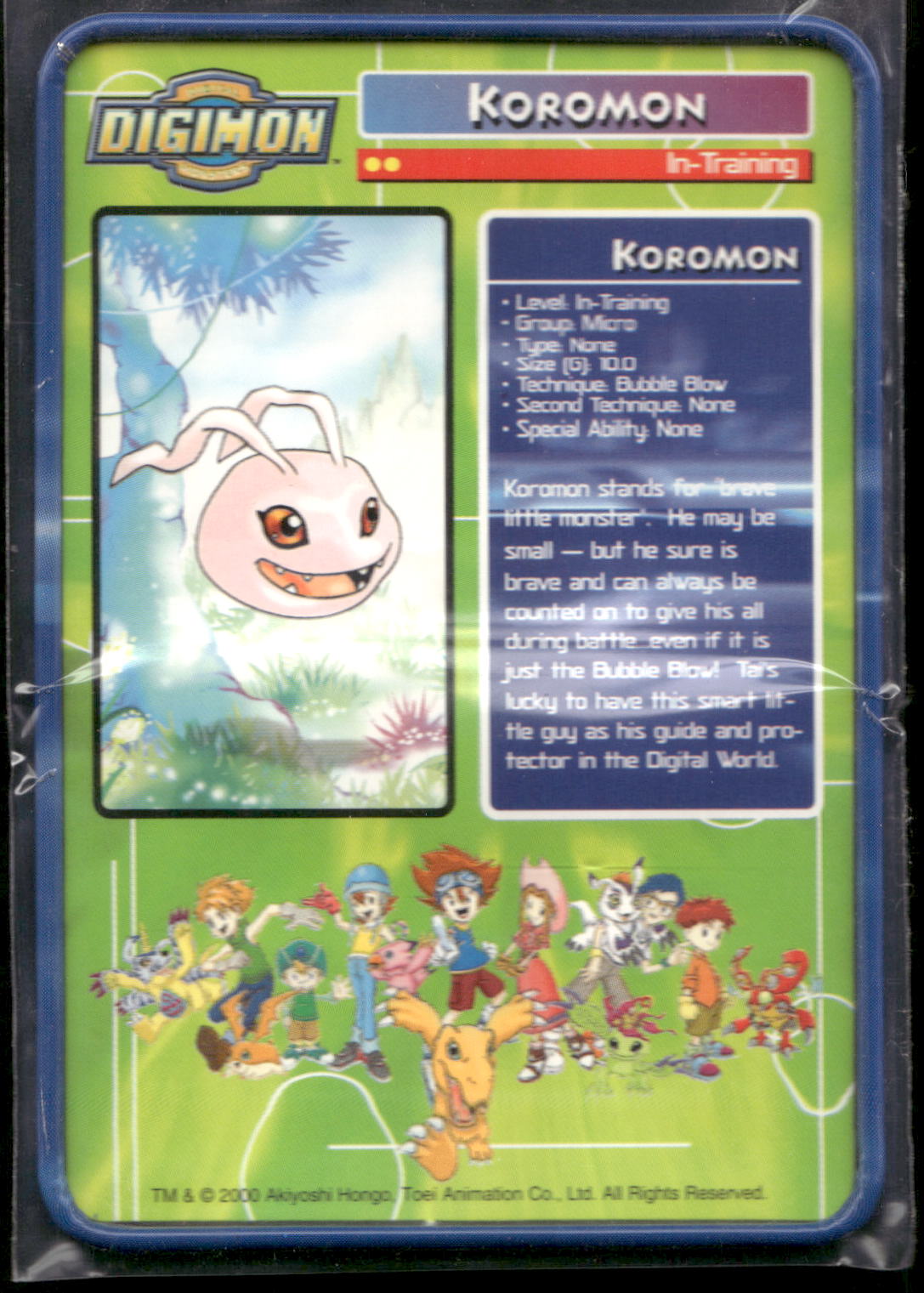 2000 Taco Bell Digimon Movie Promo Metal Trading Card # Koromon