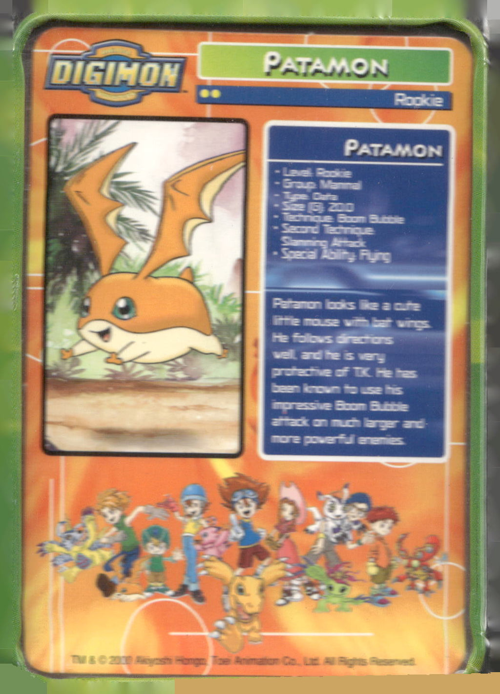 2000 Taco Bell Digimon Movie Promo Metal Trading Card # Patamon