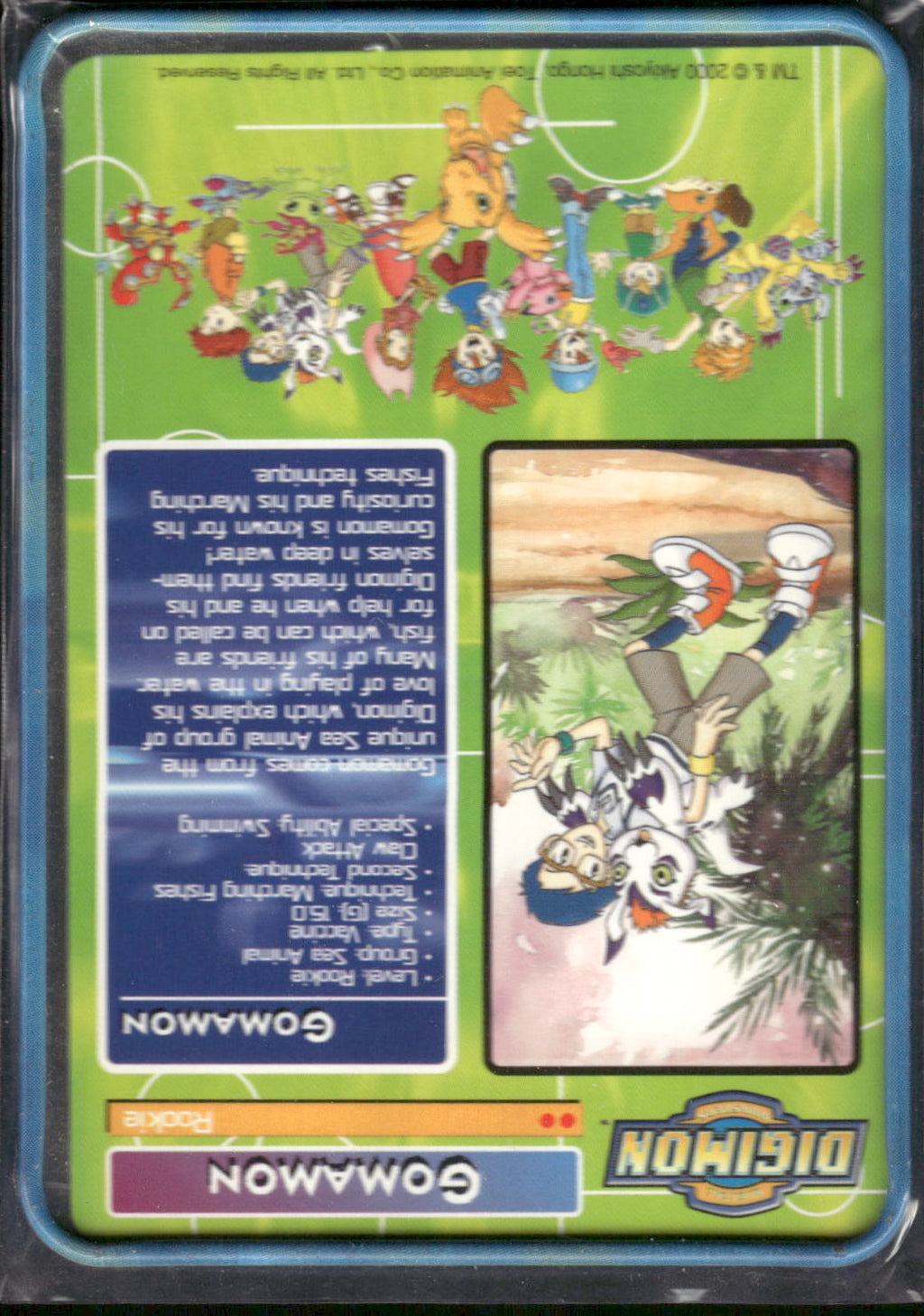 2000 Taco Bell Digimon Movie Promo Metal Trading Card # Gomamon