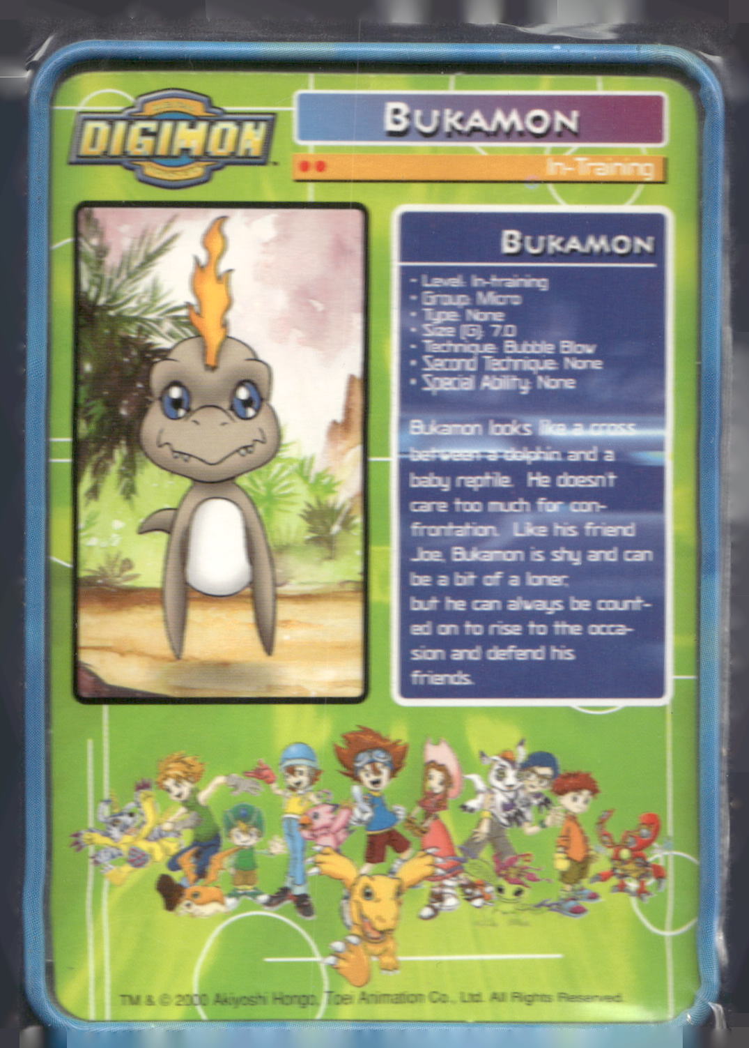 2000 Taco Bell Digimon Movie Promo Metal Trading Card # Bukamon