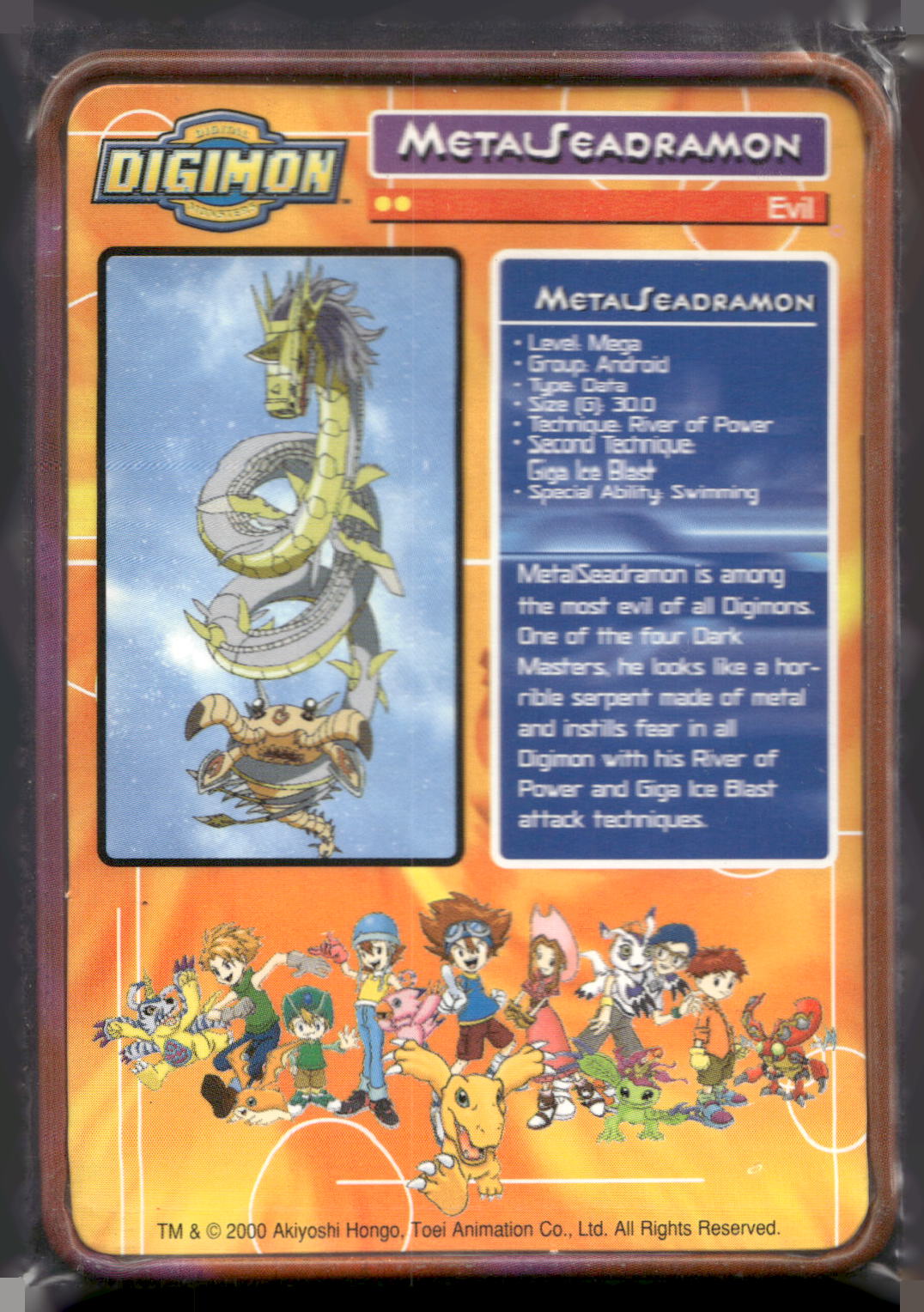 2000 Taco Bell Digimon Movie Promo Metal Trading Card # MetalSeadramon