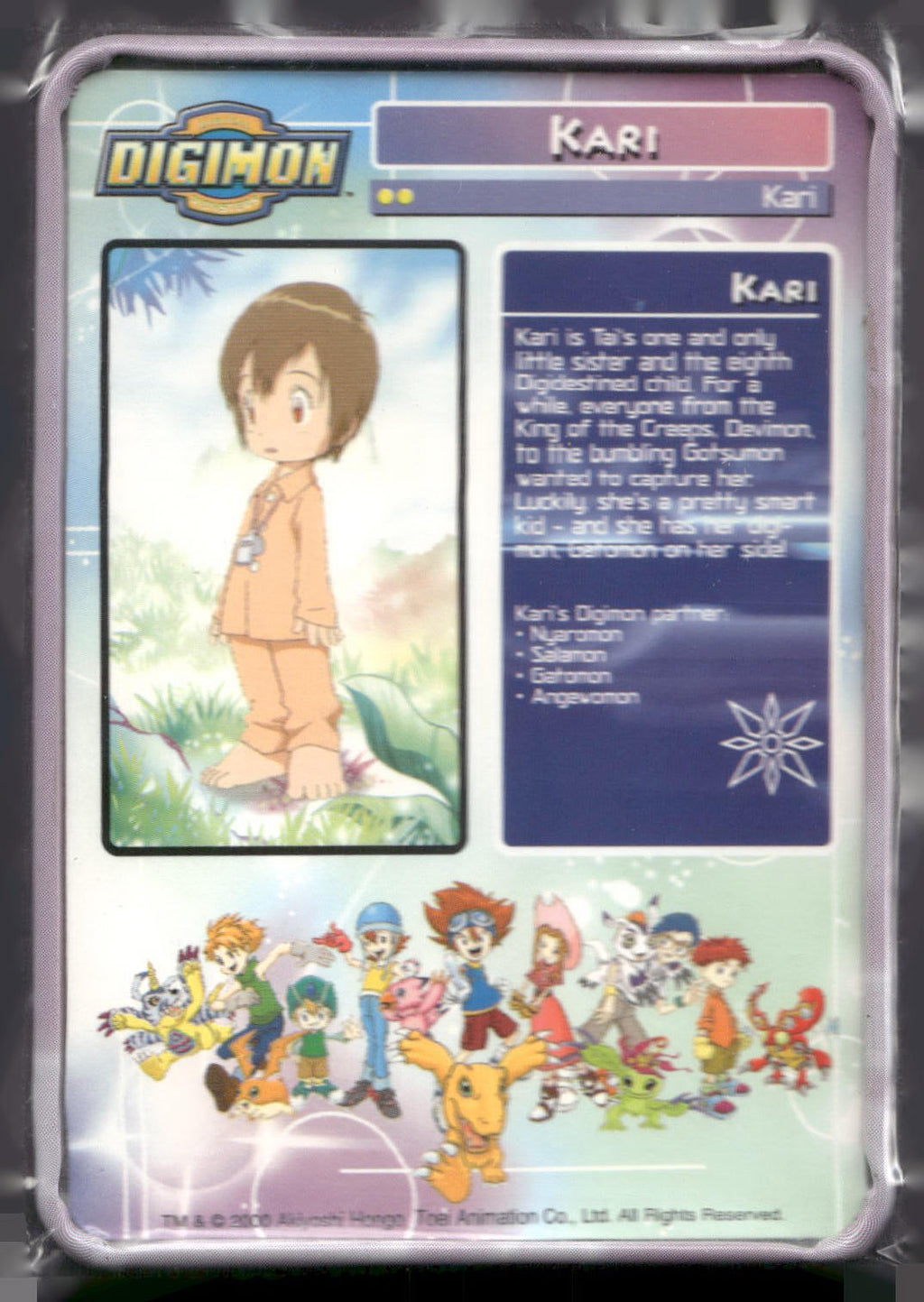 2000 Taco Bell Digimon Movie Promo Metal Trading Card # Kari