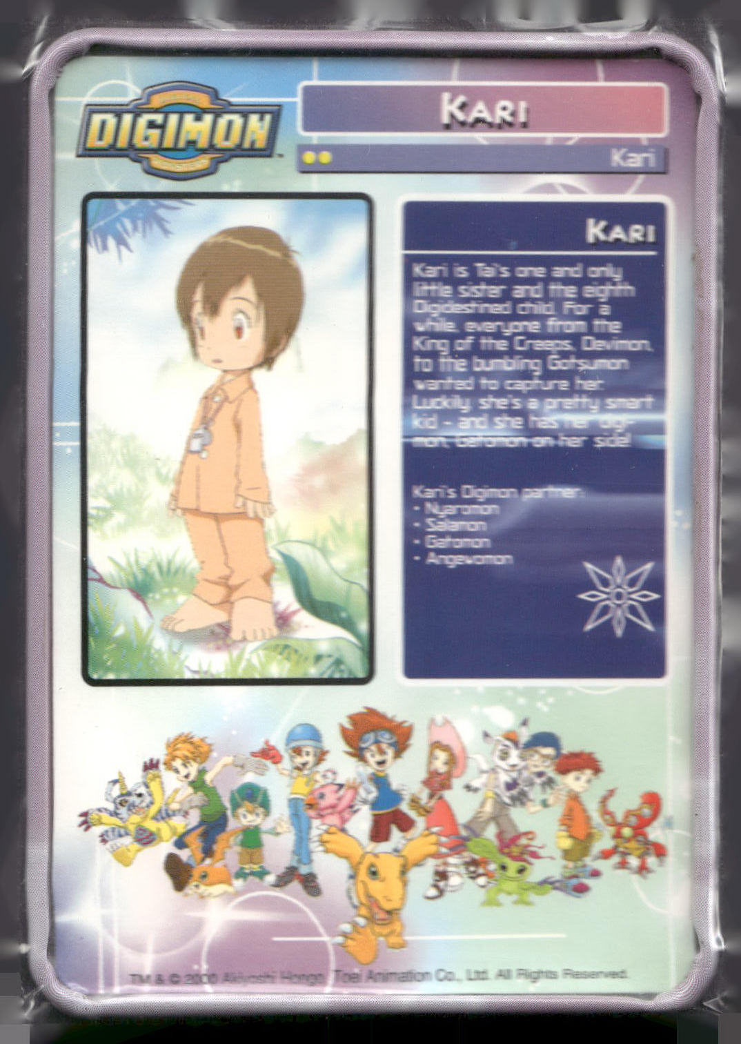 2000 Taco Bell Digimon Movie Promo Metal Trading Card # Kari