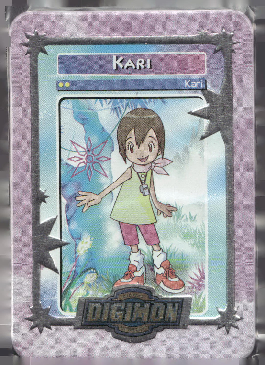 2000 Taco Bell Digimon Movie Promo Metal Trading Card # Kari