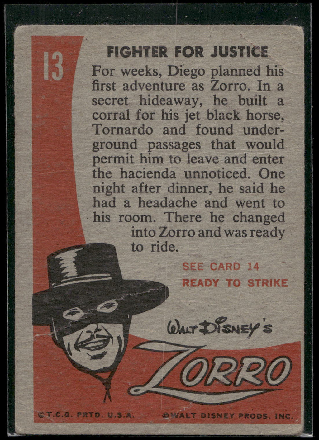 1958 Topps Zorro #13 Fighter for Justice
