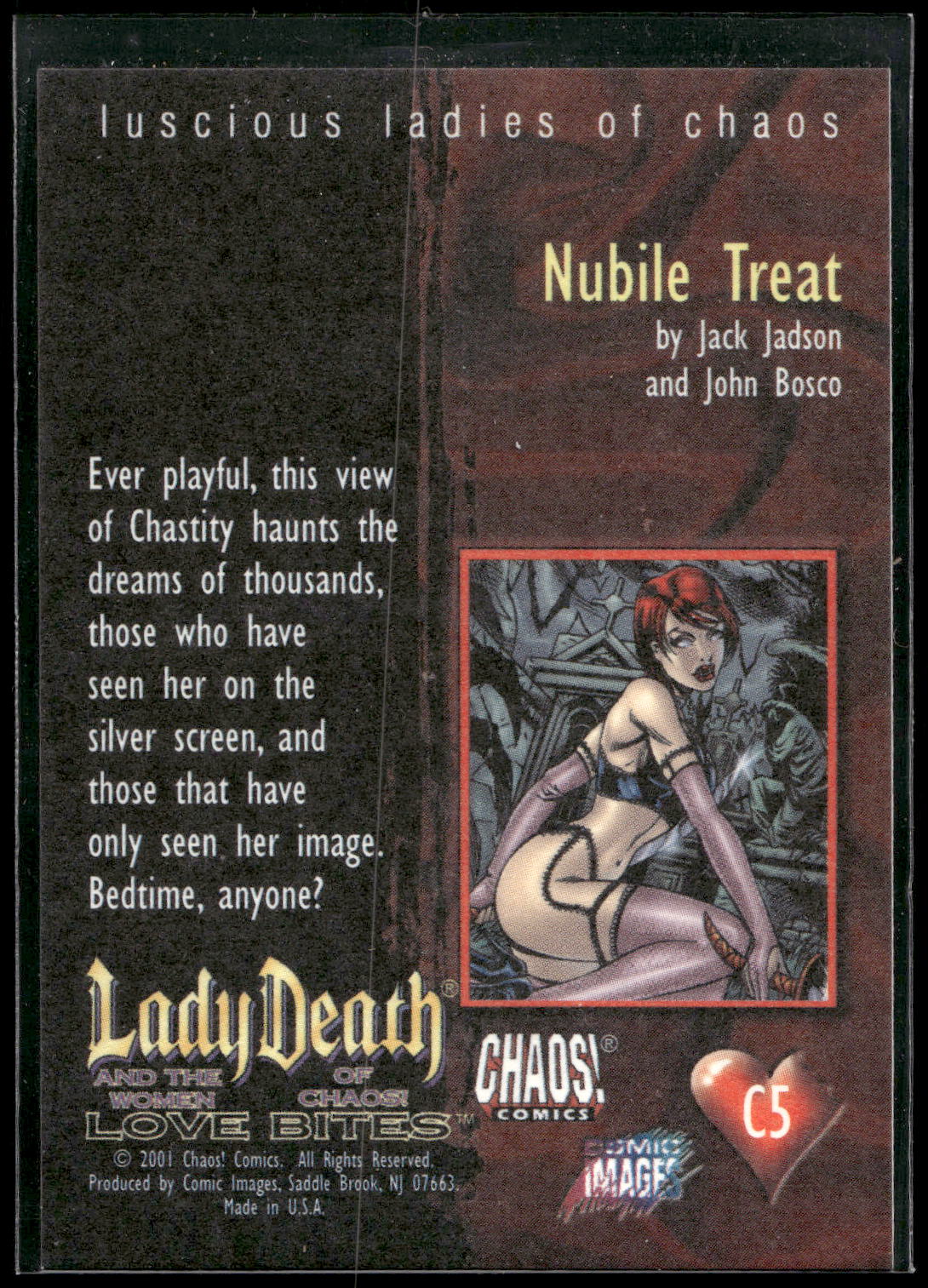 2001 Comic Images Lady Death and the Women of Chaos Love Bites #C5 Nubile Treat