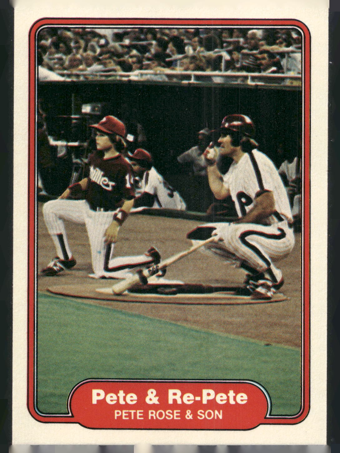 1982 Fleer #640 Pete &amp; Re-Pete (Pete Rose &amp; Son)