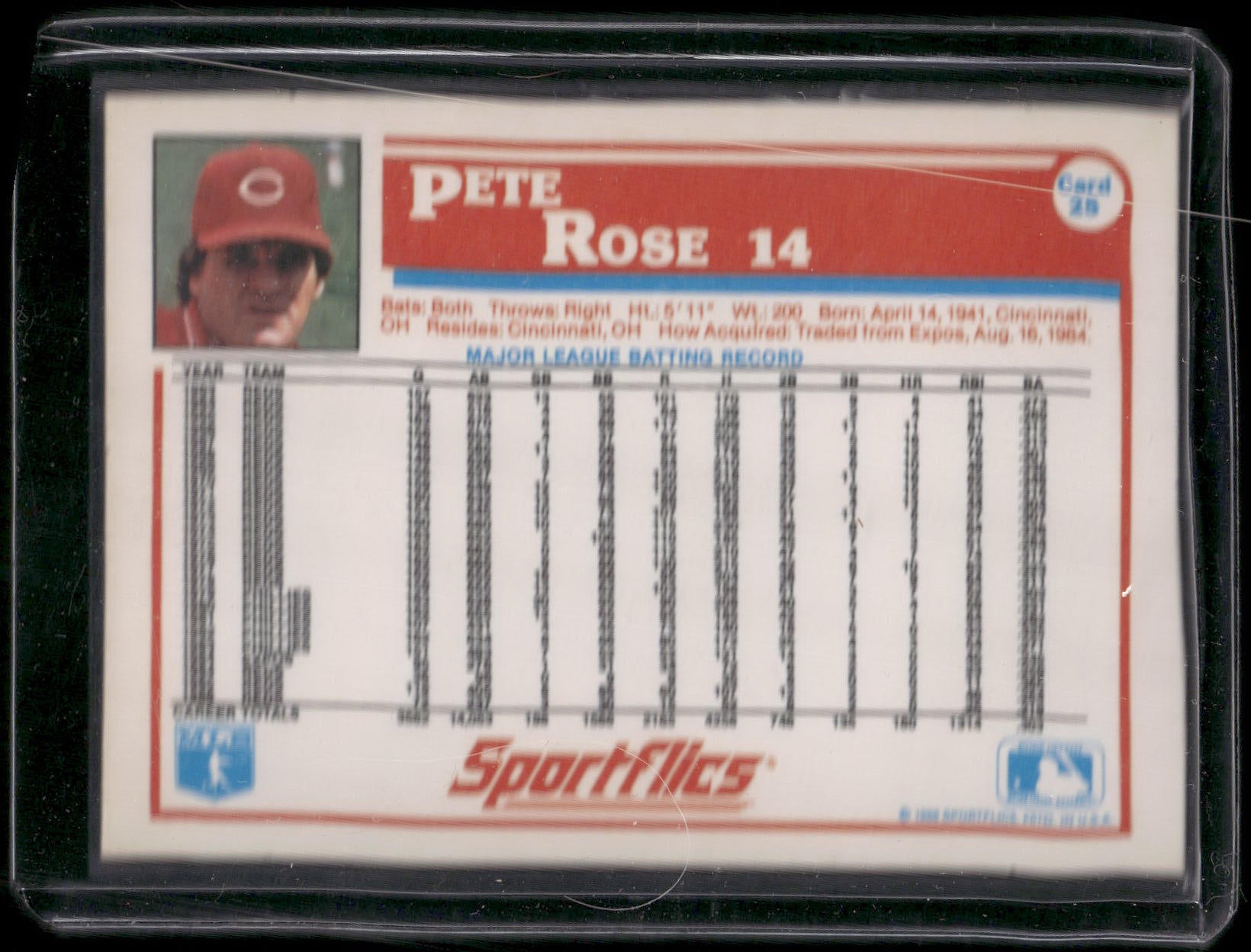 1987 Sportflics #25 Pete Rose