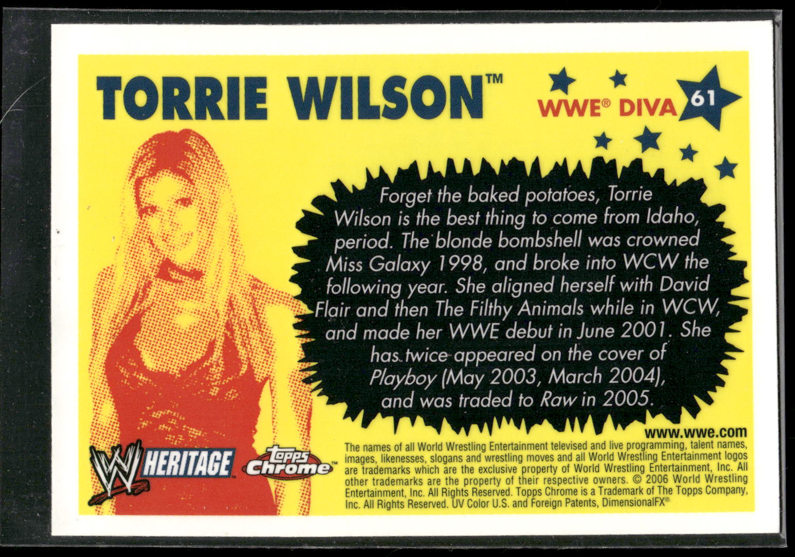 2006 Topps Heritage Chrome WWE #61 Torrie Wilson