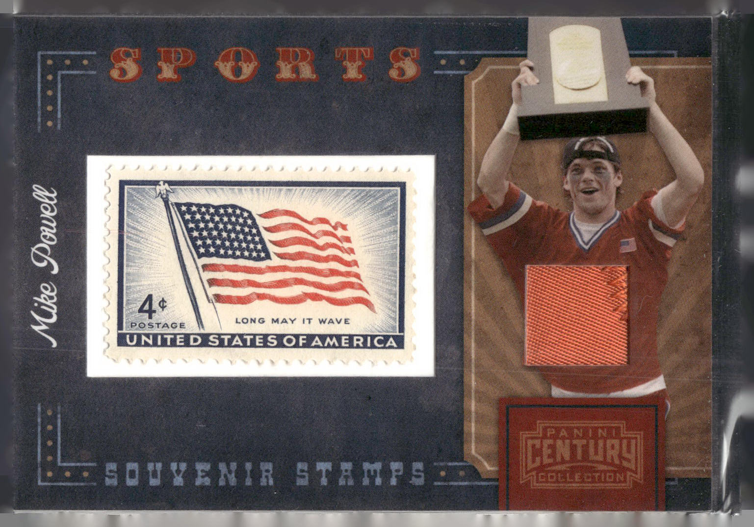 2010 Panini Americana Century Collection #33 Mike Powell Sports Stamps Materials