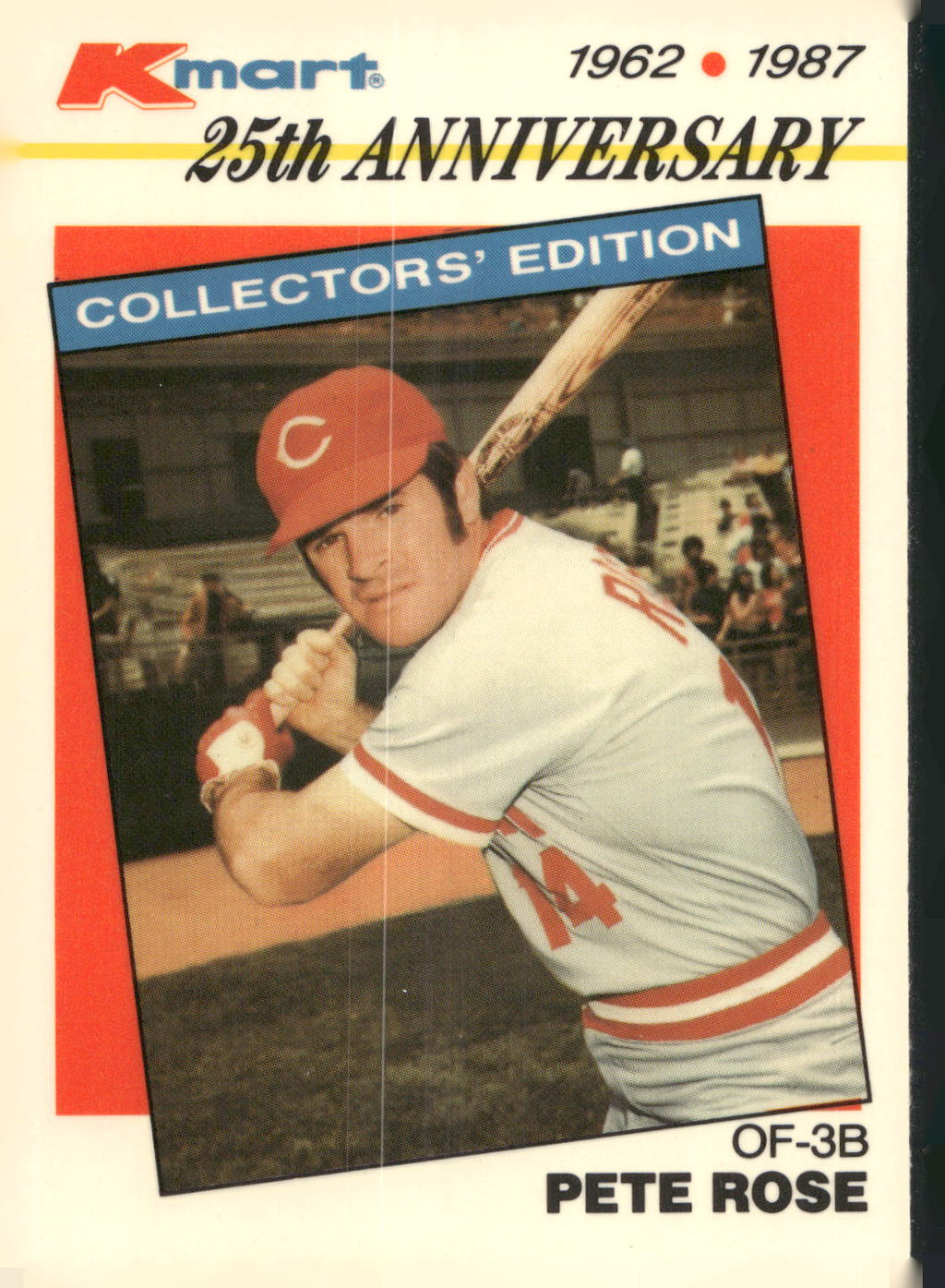 1987 Topps Kmart 25th Anniversary Baseball's Stars of the Decades #19 Pete Rose