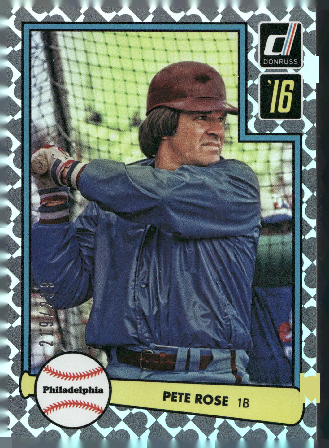 2016 Donruss #D82-46 Pete Rose 1982 Holometric Border #/299
