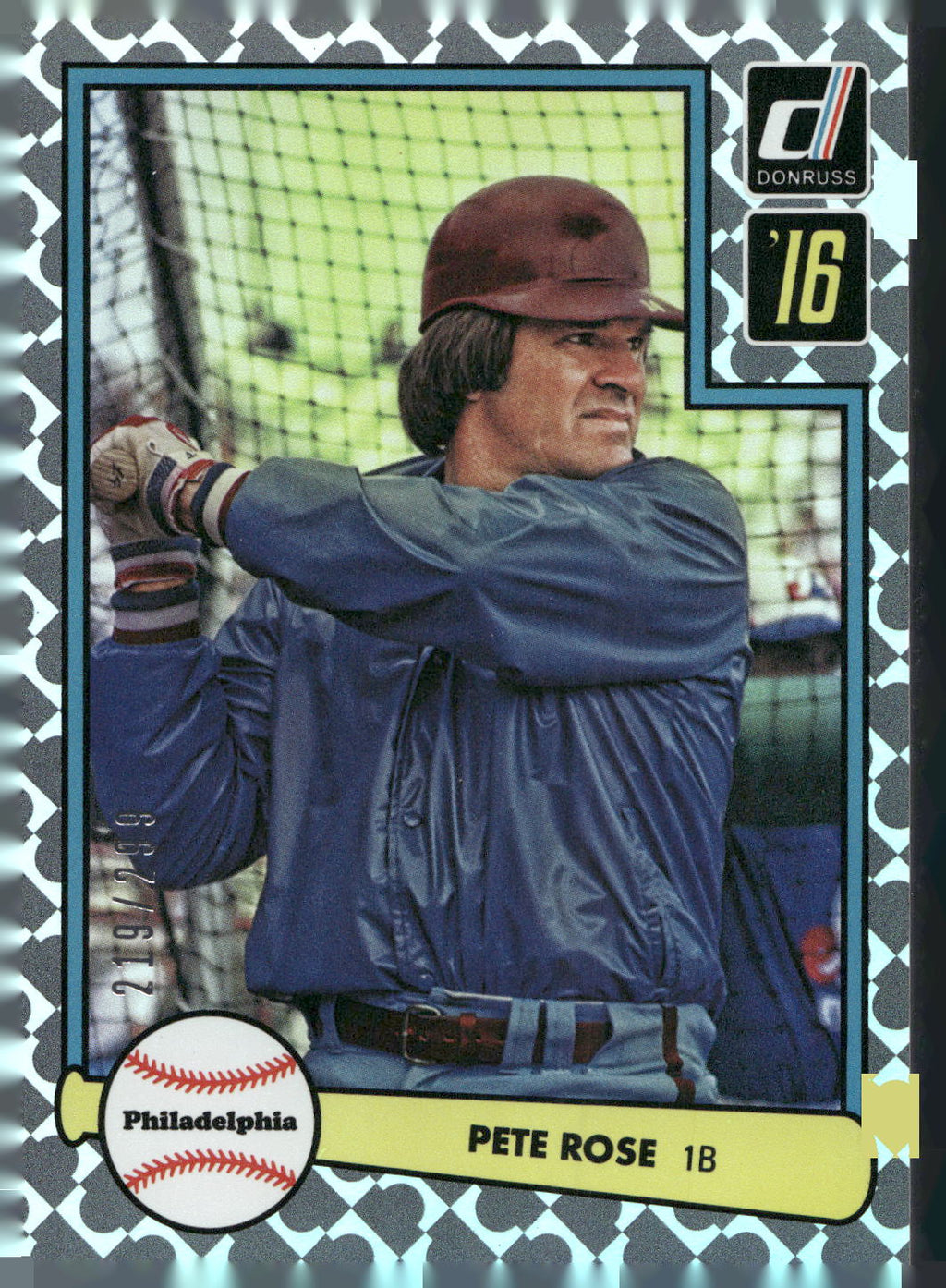 2016 Donruss #D82-46 Pete Rose 1982 Holometric Border #/299