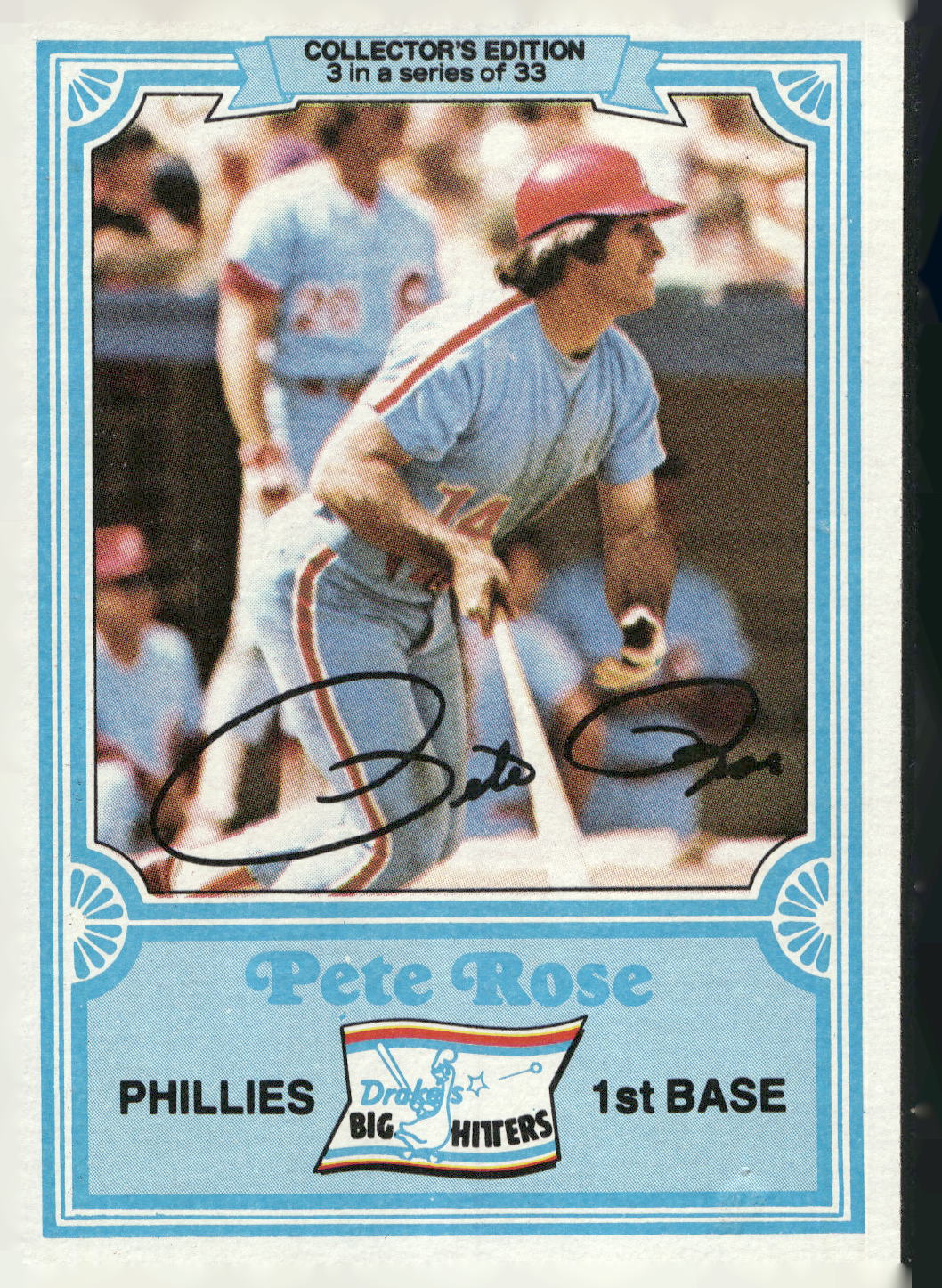 1981 Topps Drake's Big Hitters #3 Pete Rose