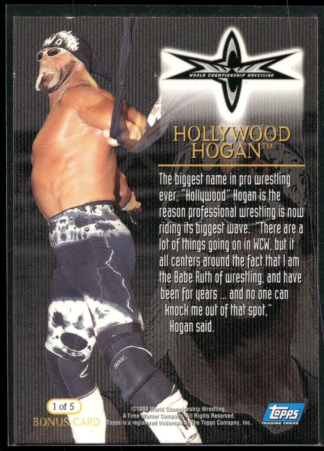 1999 Topps WCW VHS #1 Hollywood Hogan