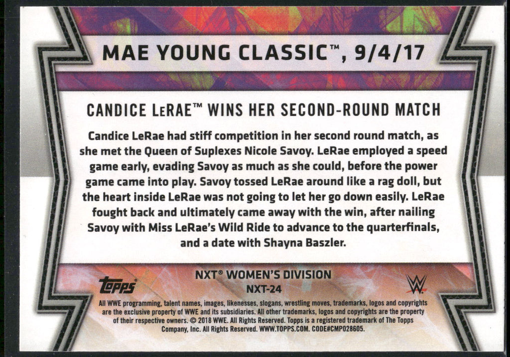 2018 Topps WWE Women's Division #NXT-24 Candice LeRae