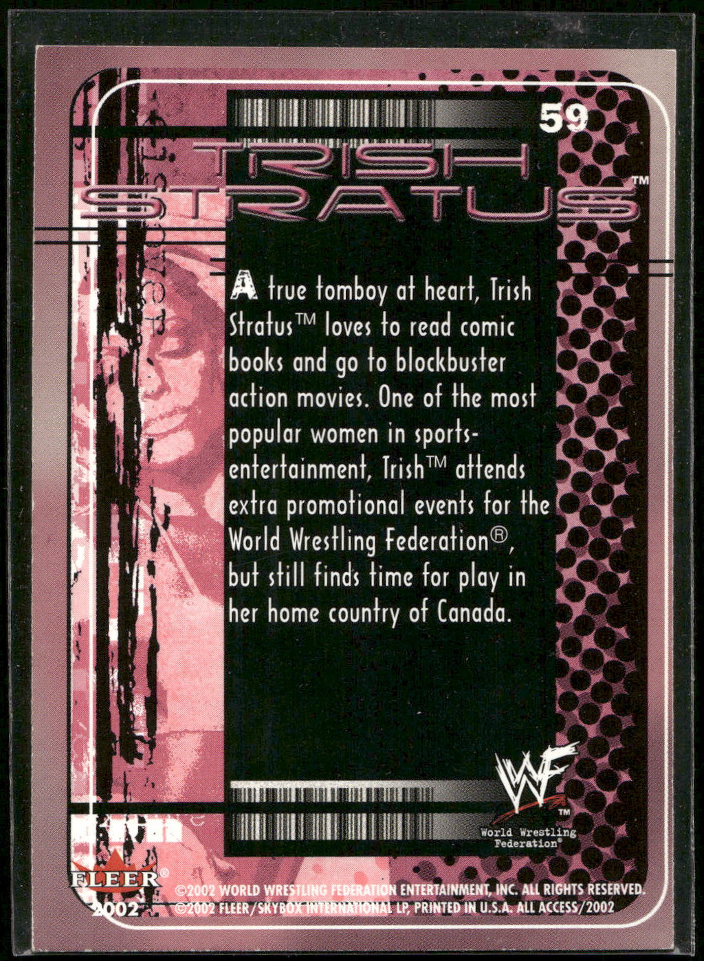 2002 Fleer WWF All Access #59 Trish Stratus