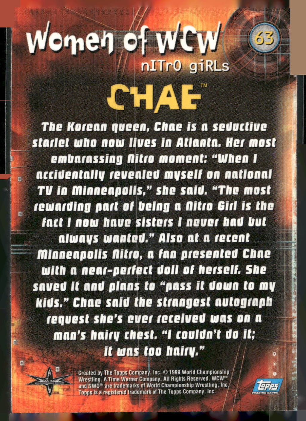 1999 Topps WCW Embossed #63 Chae