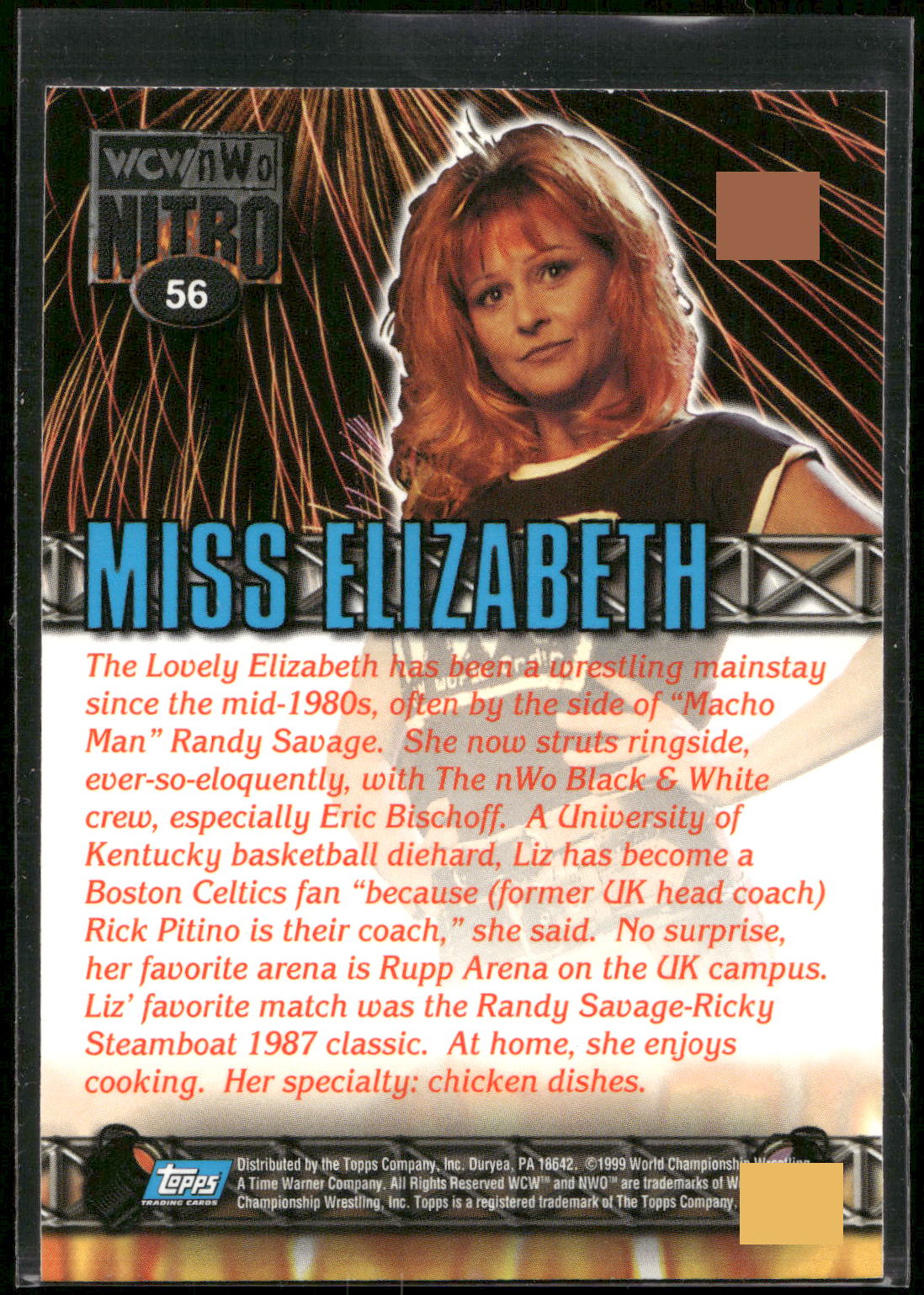 1999 Topps WCW/nWo Nitro #56 Miss Elizabeth