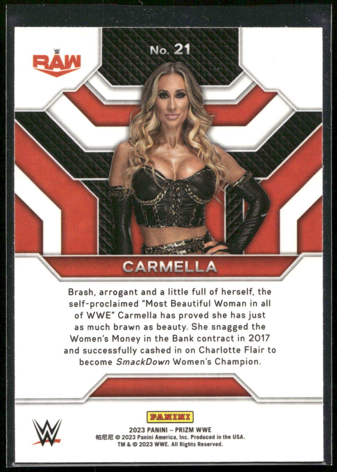 2023 Panini Prizm WWE #21 Carmella Top Tier