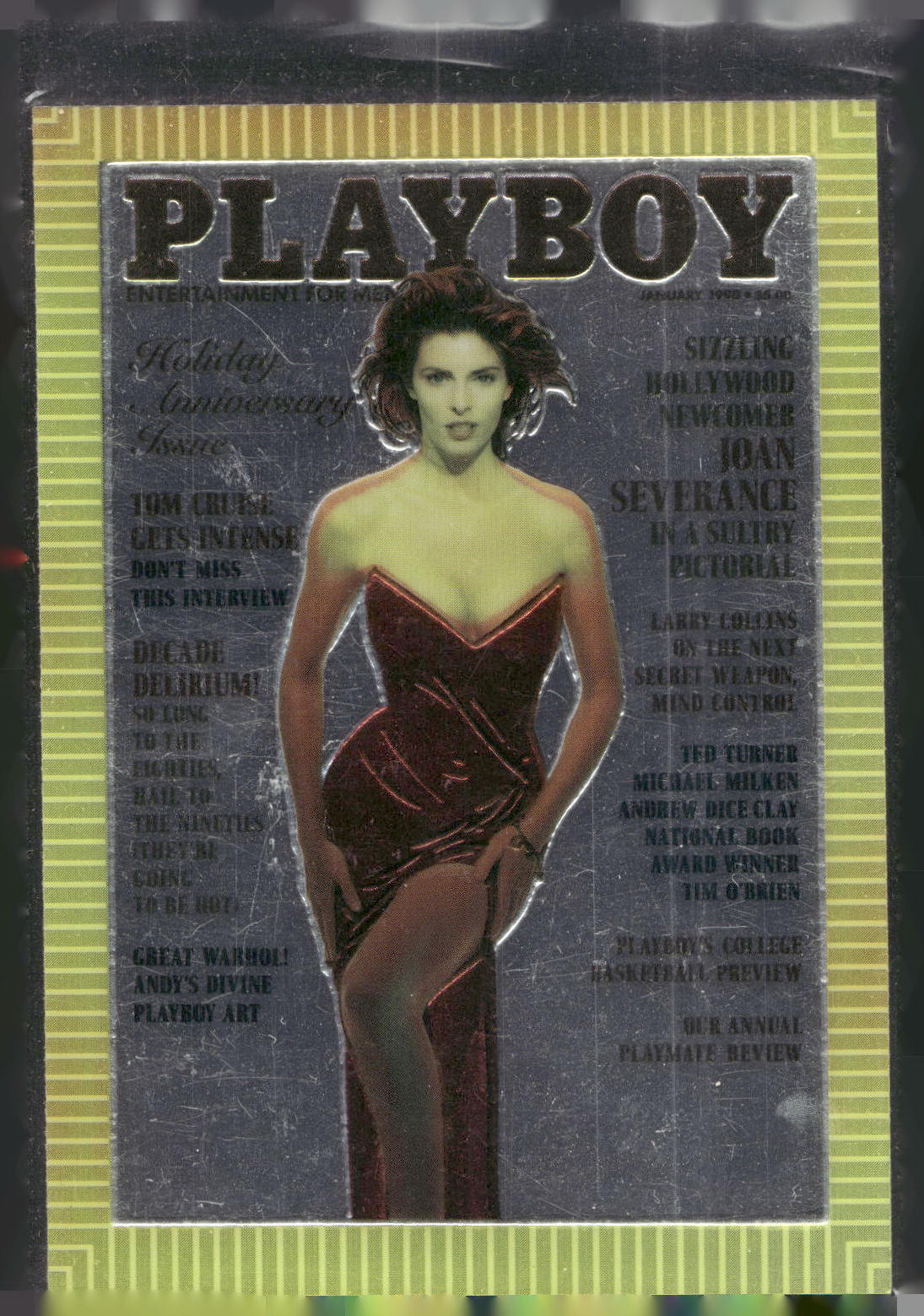 1995 Playboy Chromium Cover Cards #84 January 1990 - Vol. 37 No.