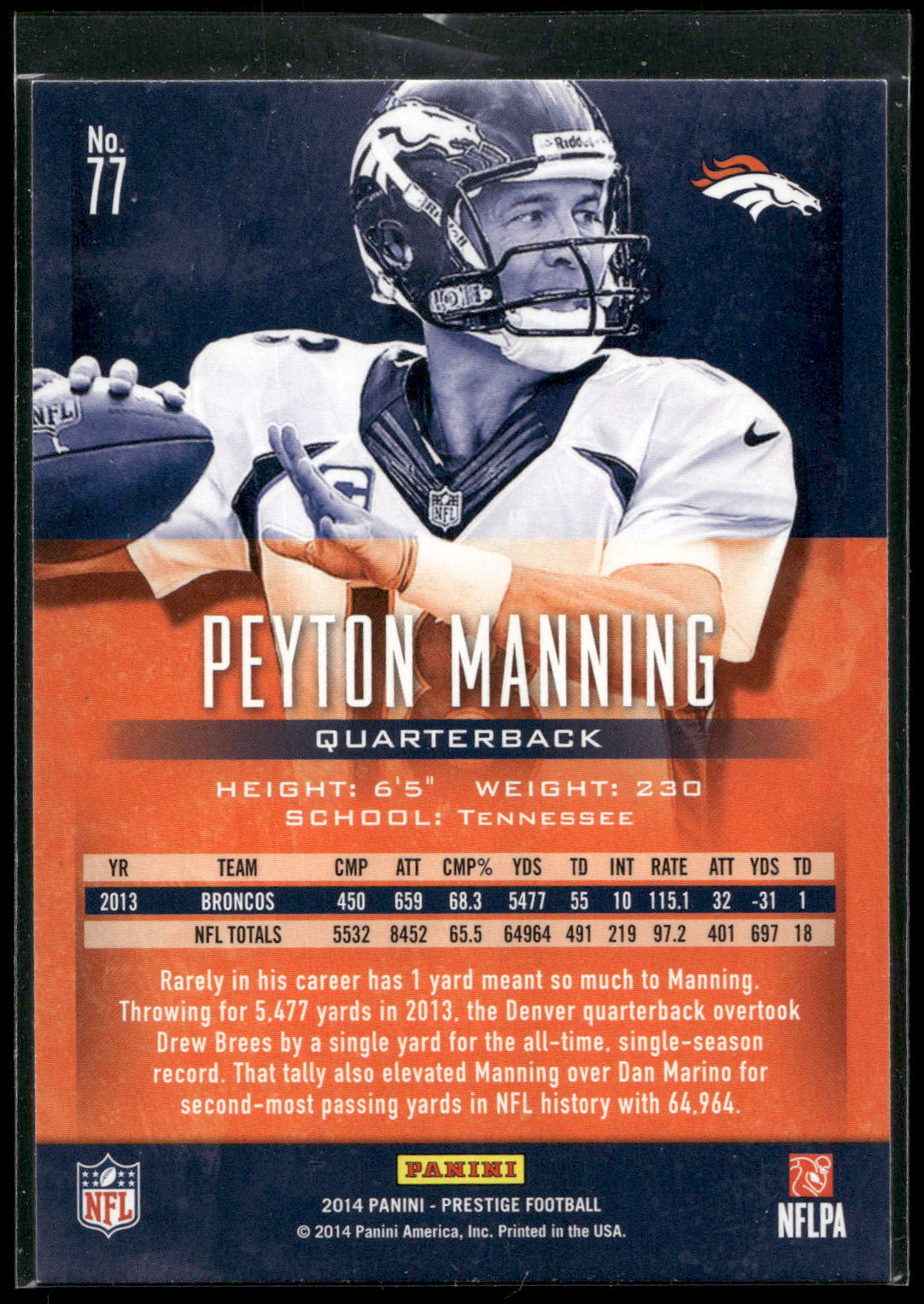 2014 Panini Prestige #77 Peyton Manning