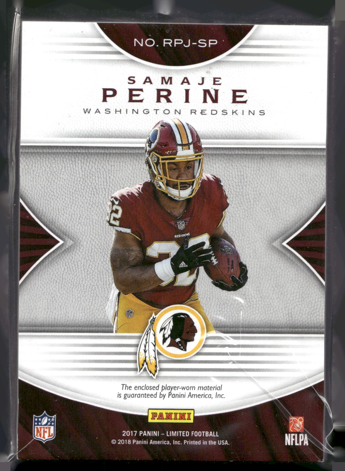 2017 Panini Limited #RPJ-SP Samaje Perine Rookie Phenoms Jerseys #/99