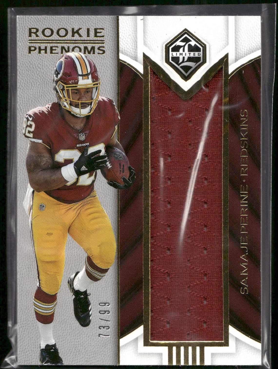 2017 Panini Limited #RPJ-SP Samaje Perine Rookie Phenoms Jerseys #/99