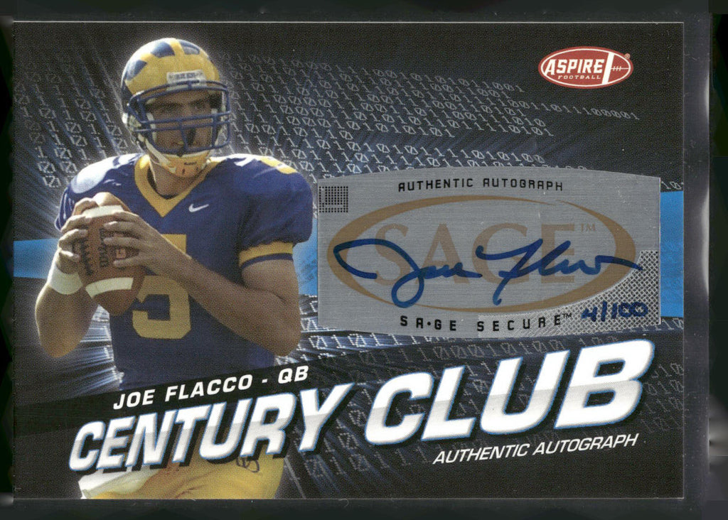 2008 SAGE Aspire #ACC-4 Joe Flacco Century Club Autographs #/100