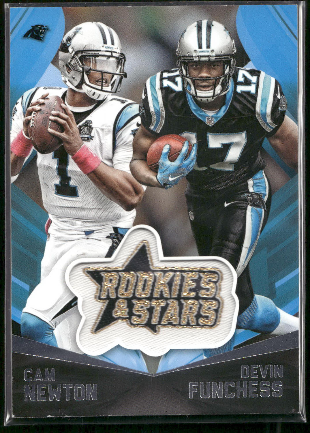 2015 Panini Rookies & Stars #EP16 Cam Newton / Devin Funchess Patches