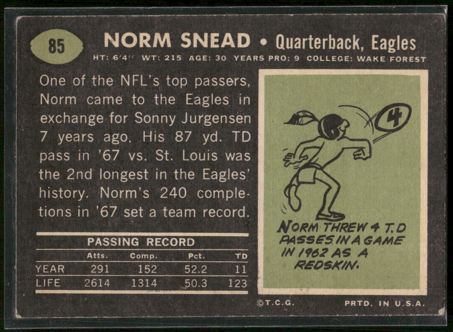 1969 Topps #85 Norm Snead