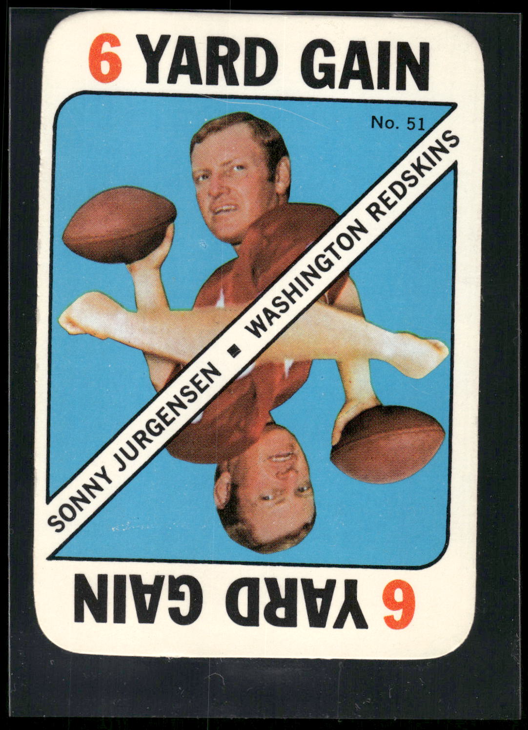 1971 Topps #51 Sonny Jurgensen Game Inserts