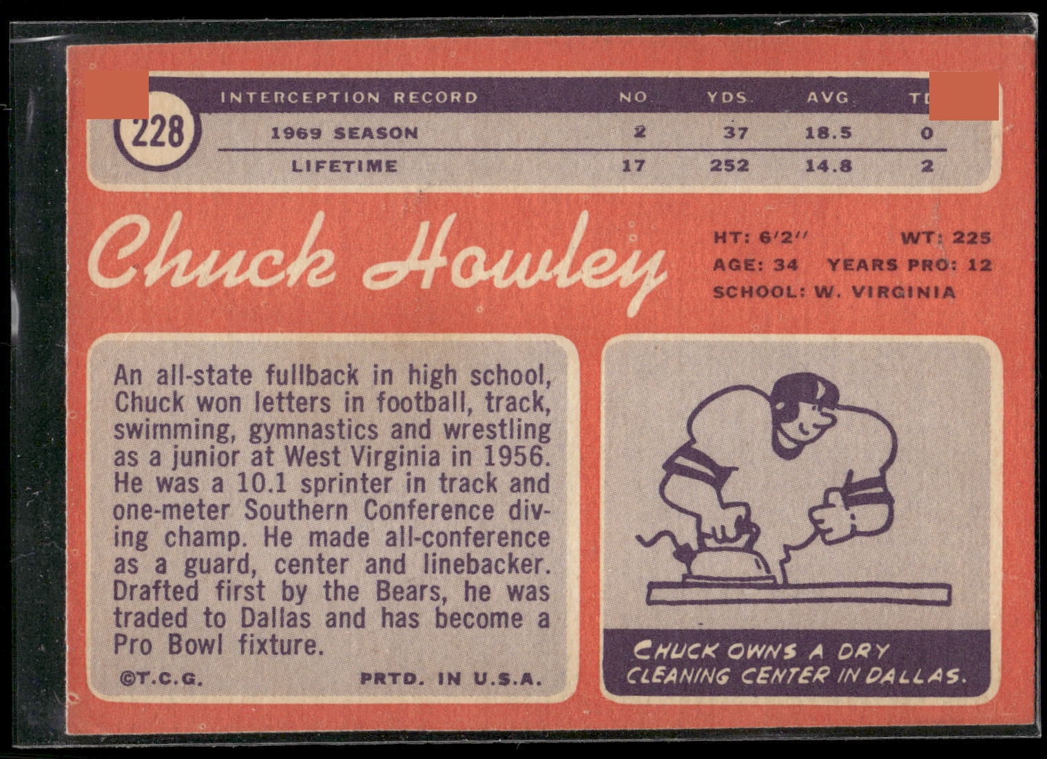 1970 Topps #228 Chuck Howley
