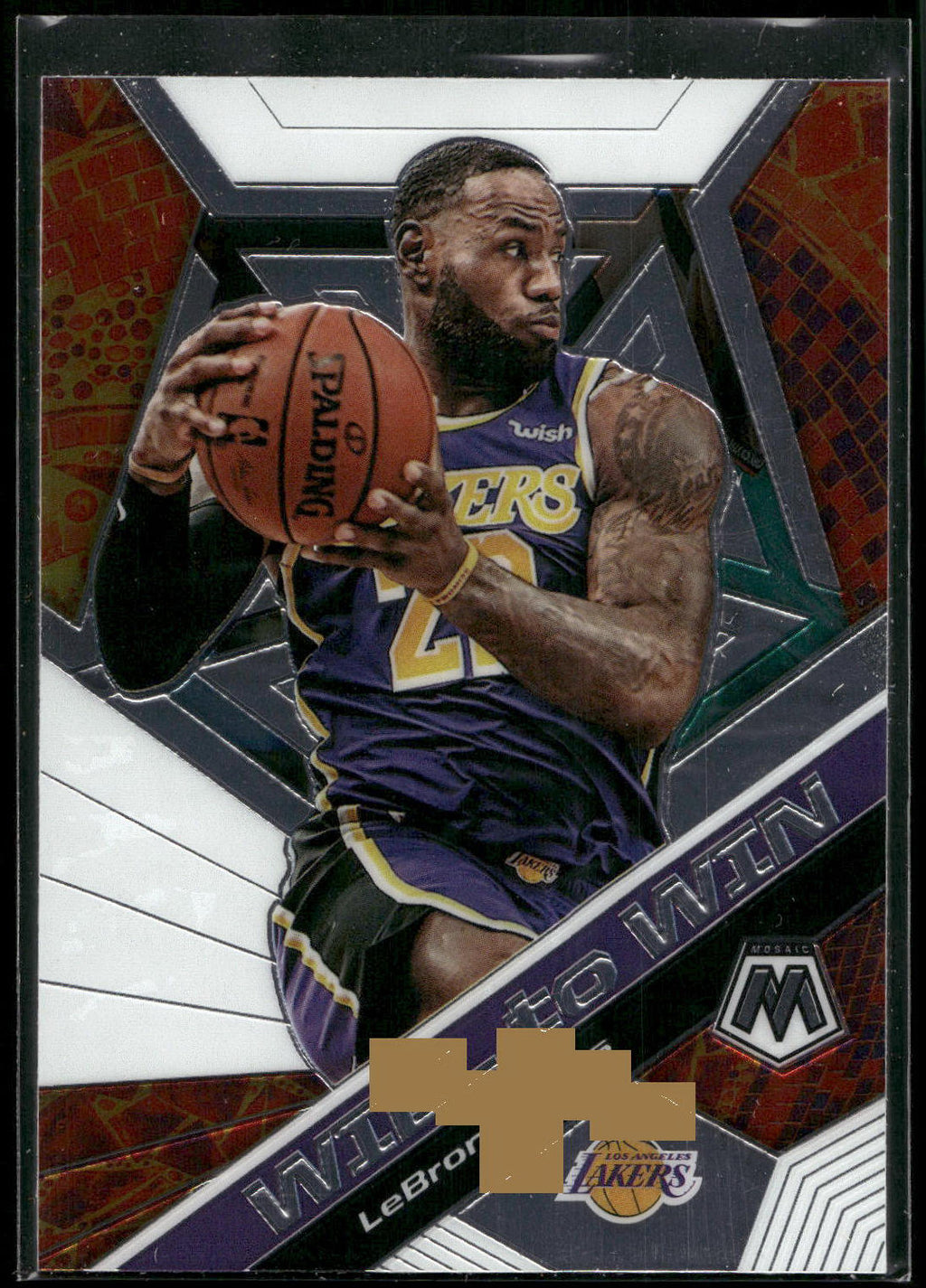 2019-20 Panini Mosaic #7 LeBron James Will to Win