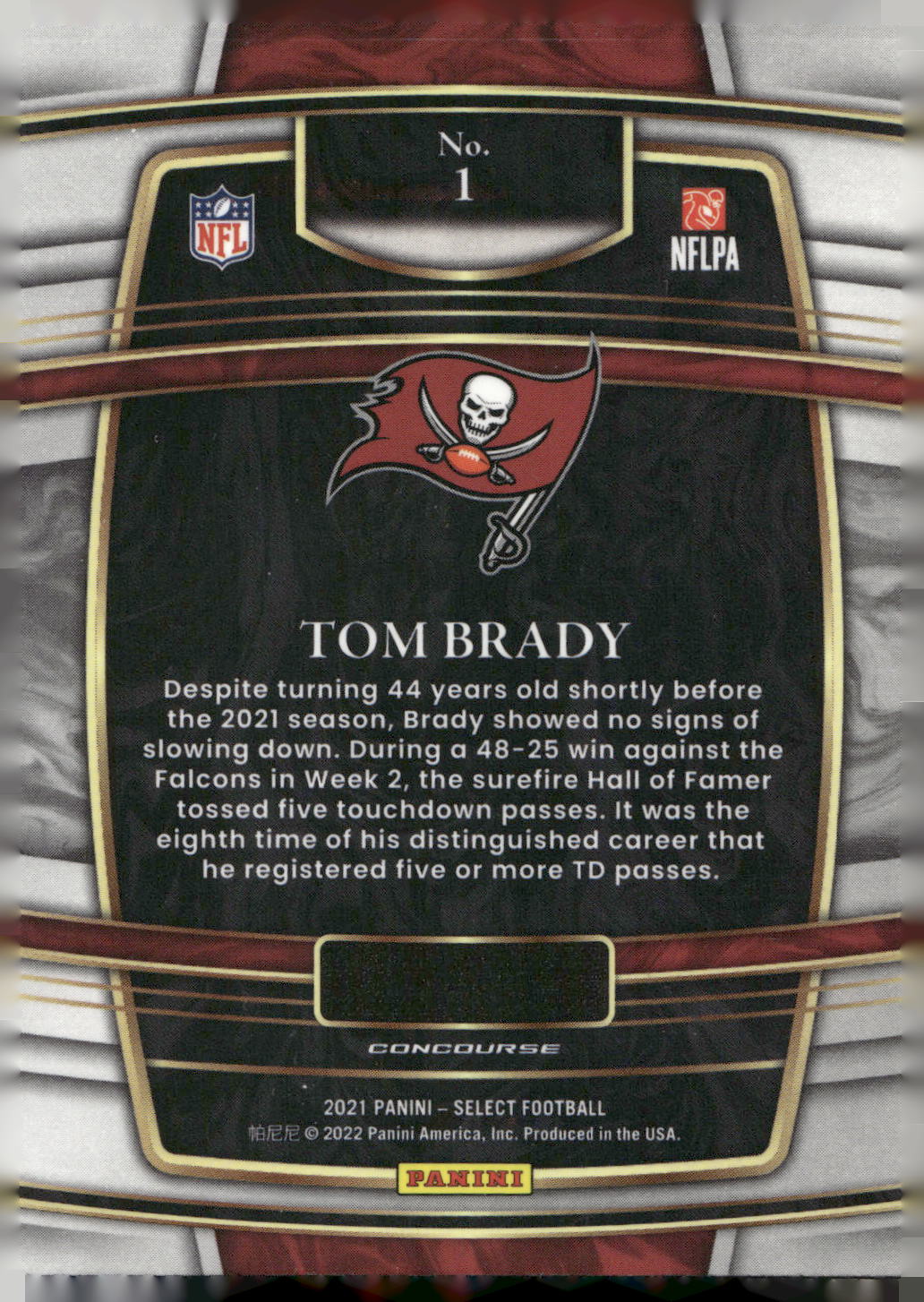 2021 Panini Select #1 Tom Brady